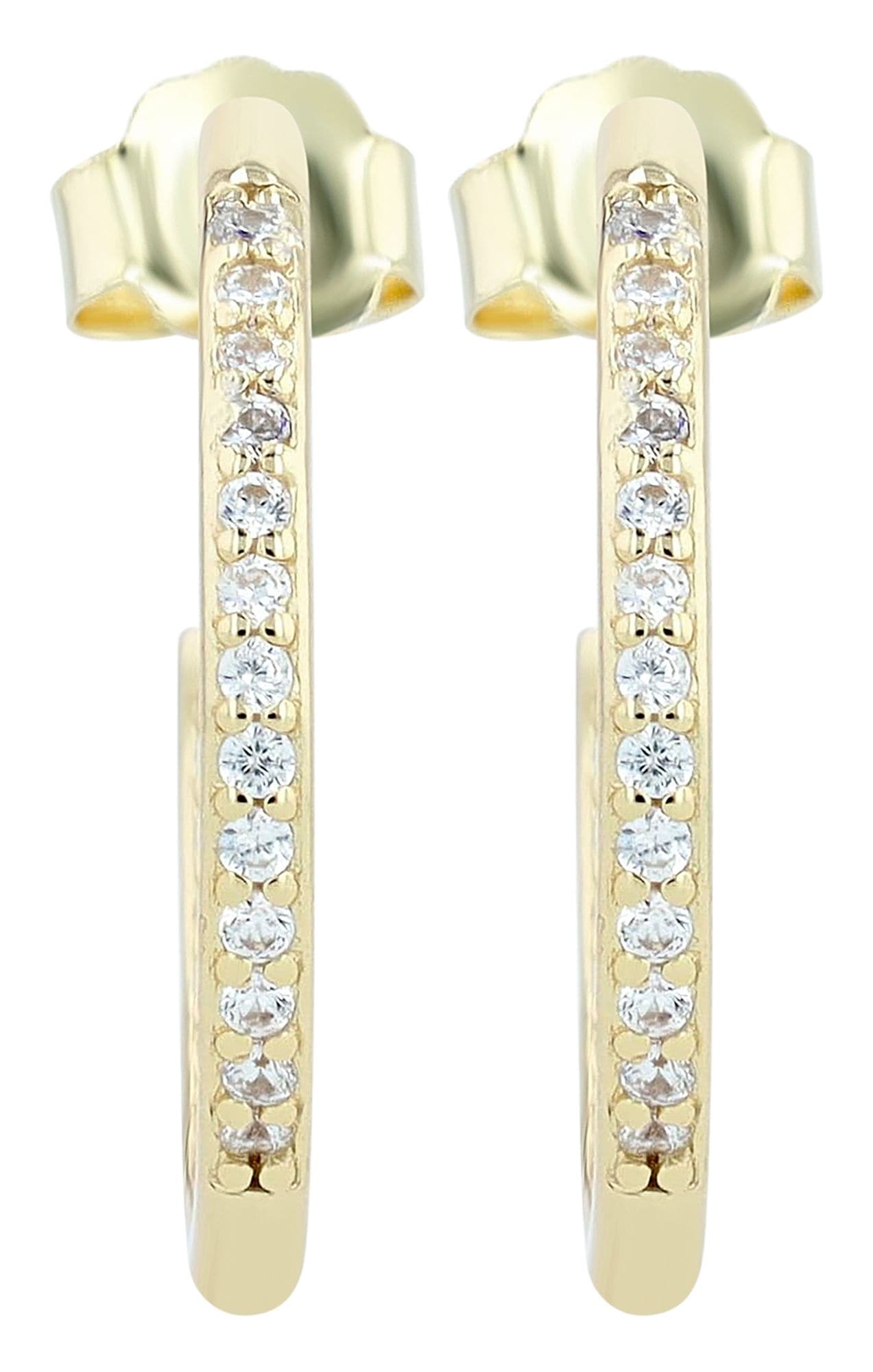 Adelia´s Paar Creolen »Damen Ohrringe ¿ Creole aus 925 Silber mit Zirkonia«