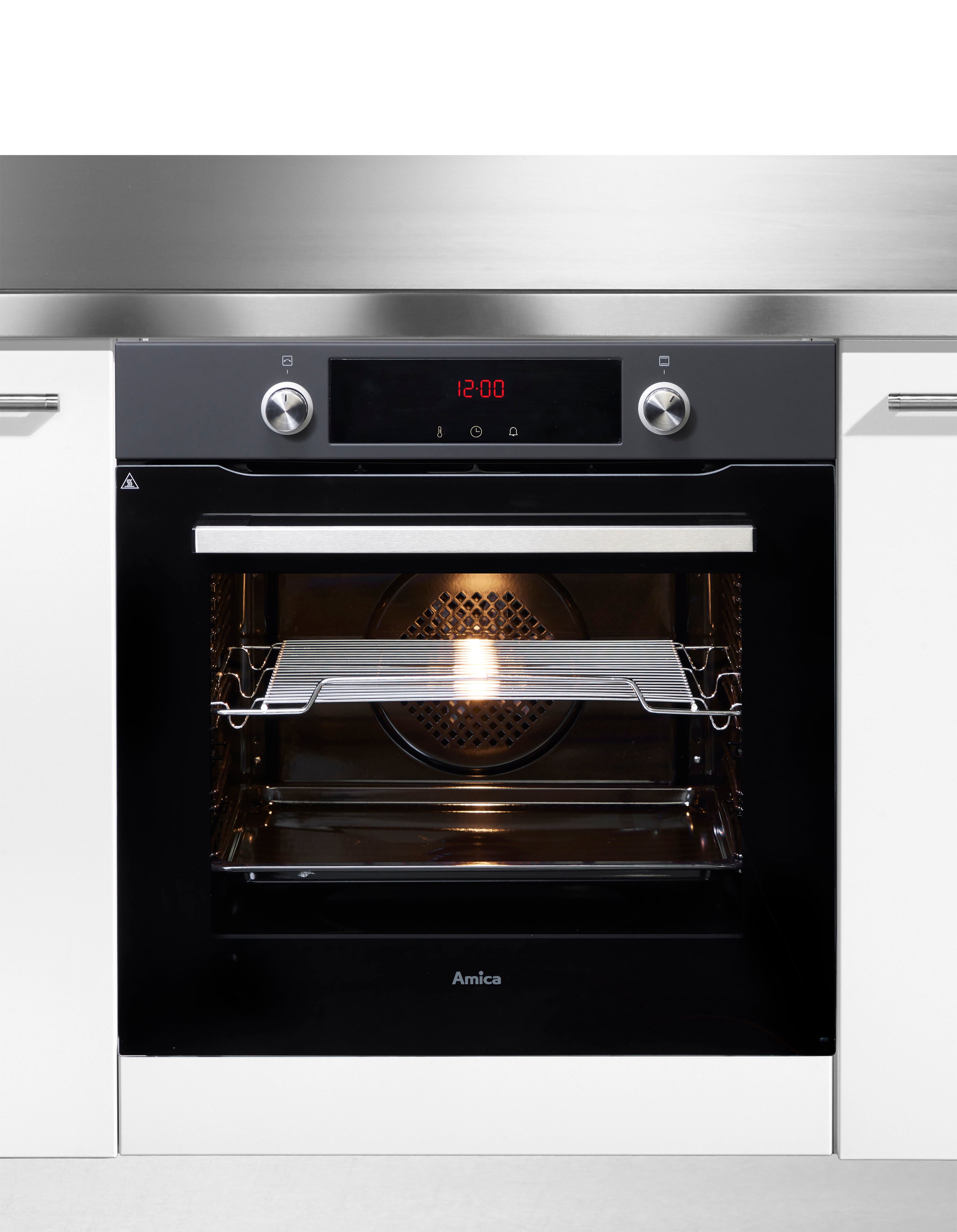 Amica Pyrolyse Backofen  »EBPX 945 600 SM«, Pyrolyse-Selbstreinigung, Extra großer Backofeninnenraum.