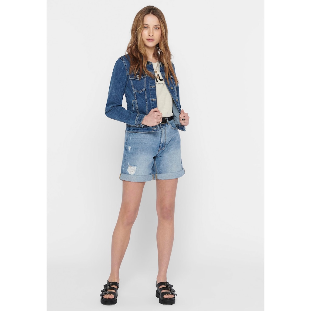 ONLY Jeansjacke »TIA«, in leichter Used-Waschung mit Stretch