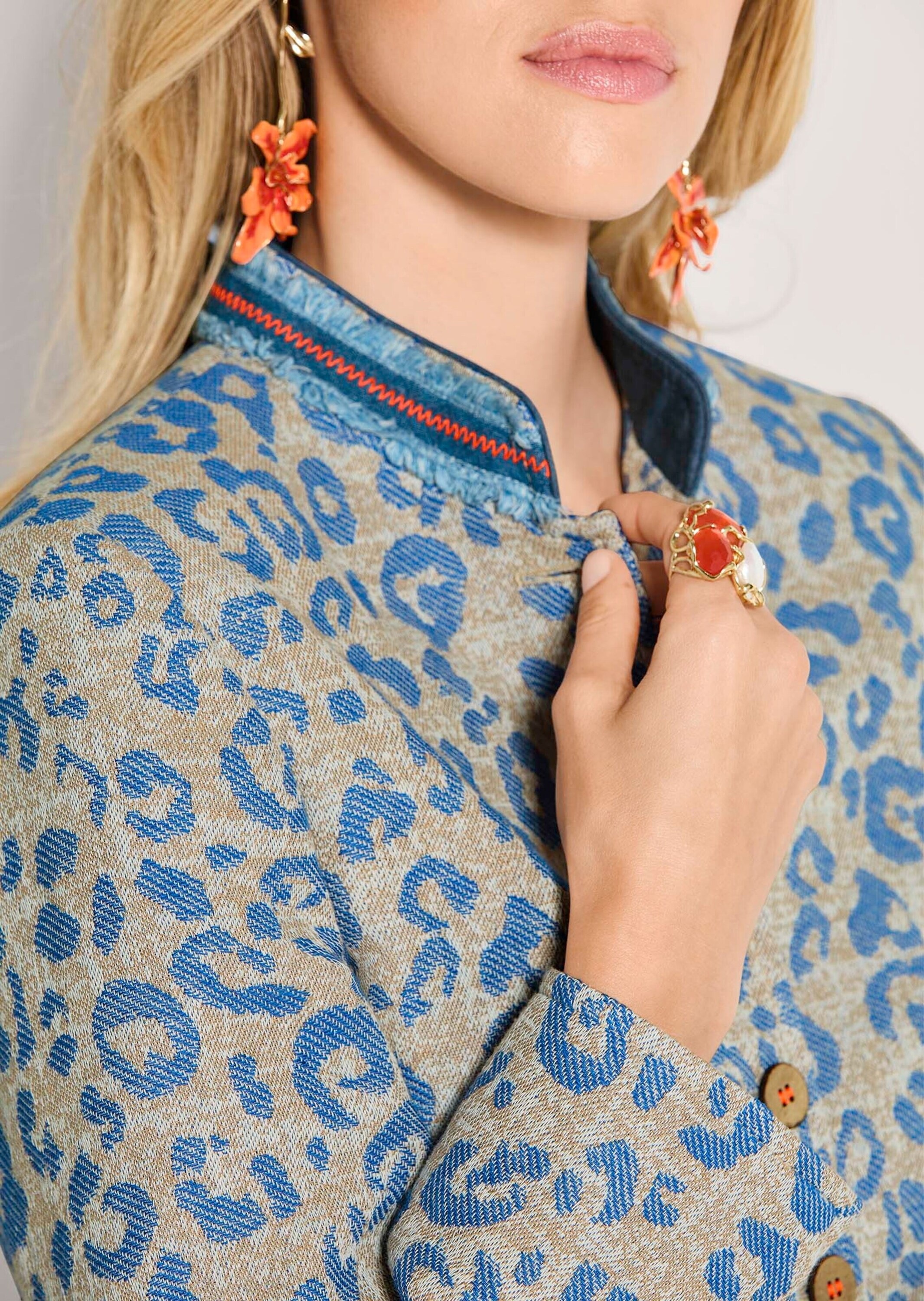 MADELEINE Jackenblazer »Blazer Jacquardblazer mit Leo-Muster« Leo-Jacquard