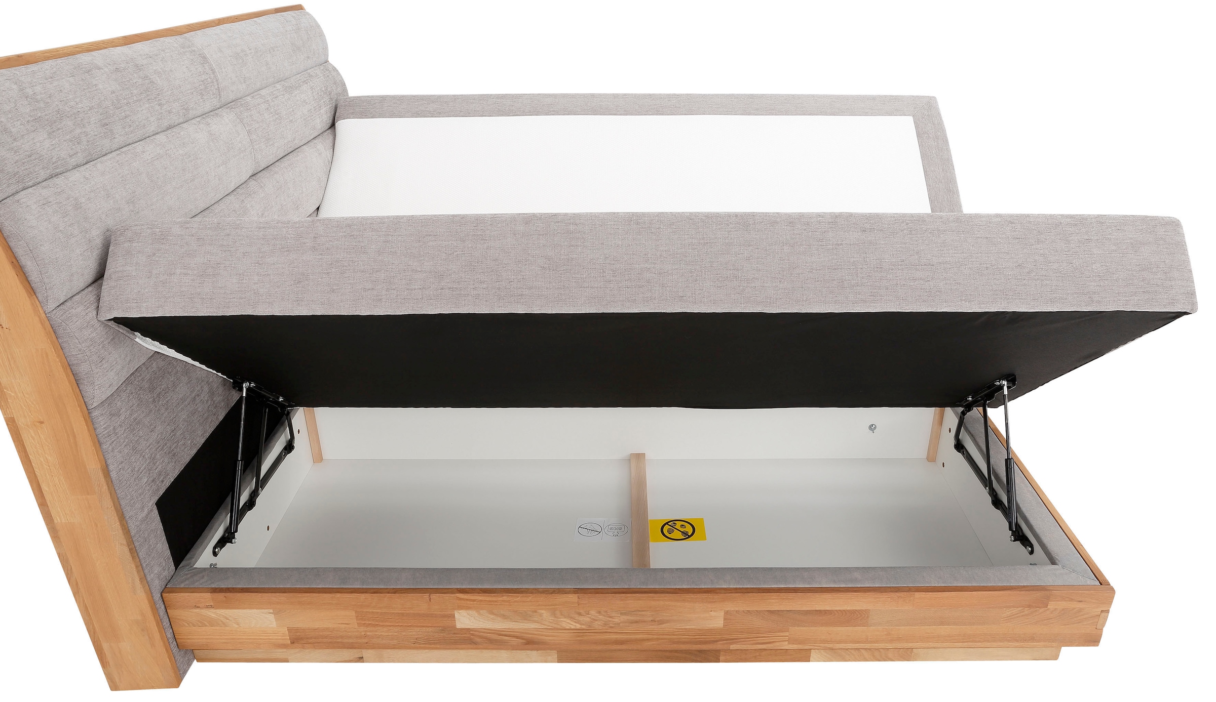 OTTO products Boxspringbett »Jenna«, ohne LED-Beleuchtung, mit zertifizierten, recycelten Bezugsstoffen