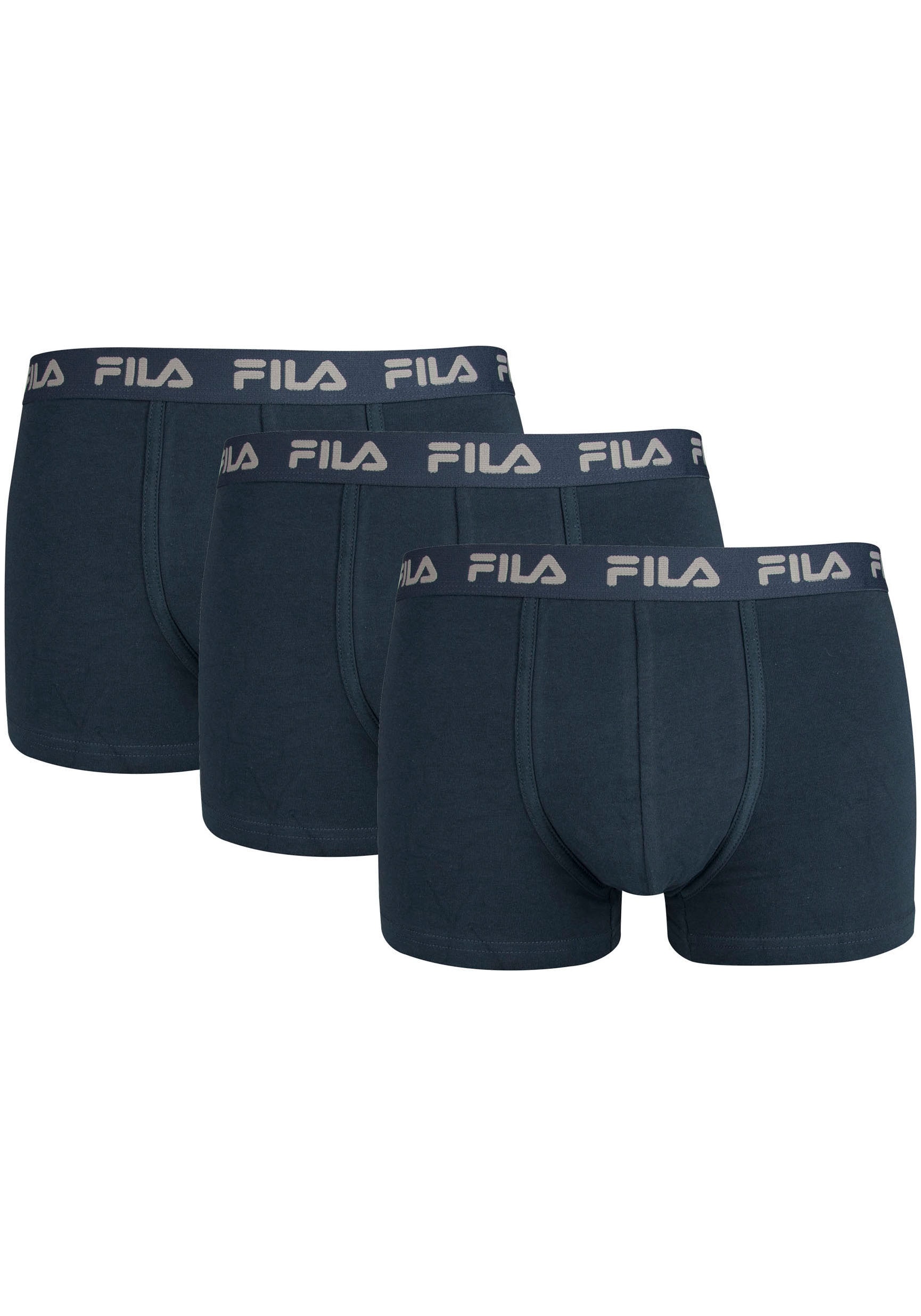 Fila Boxershorts, (3er Pack), mit elastischem Logobund