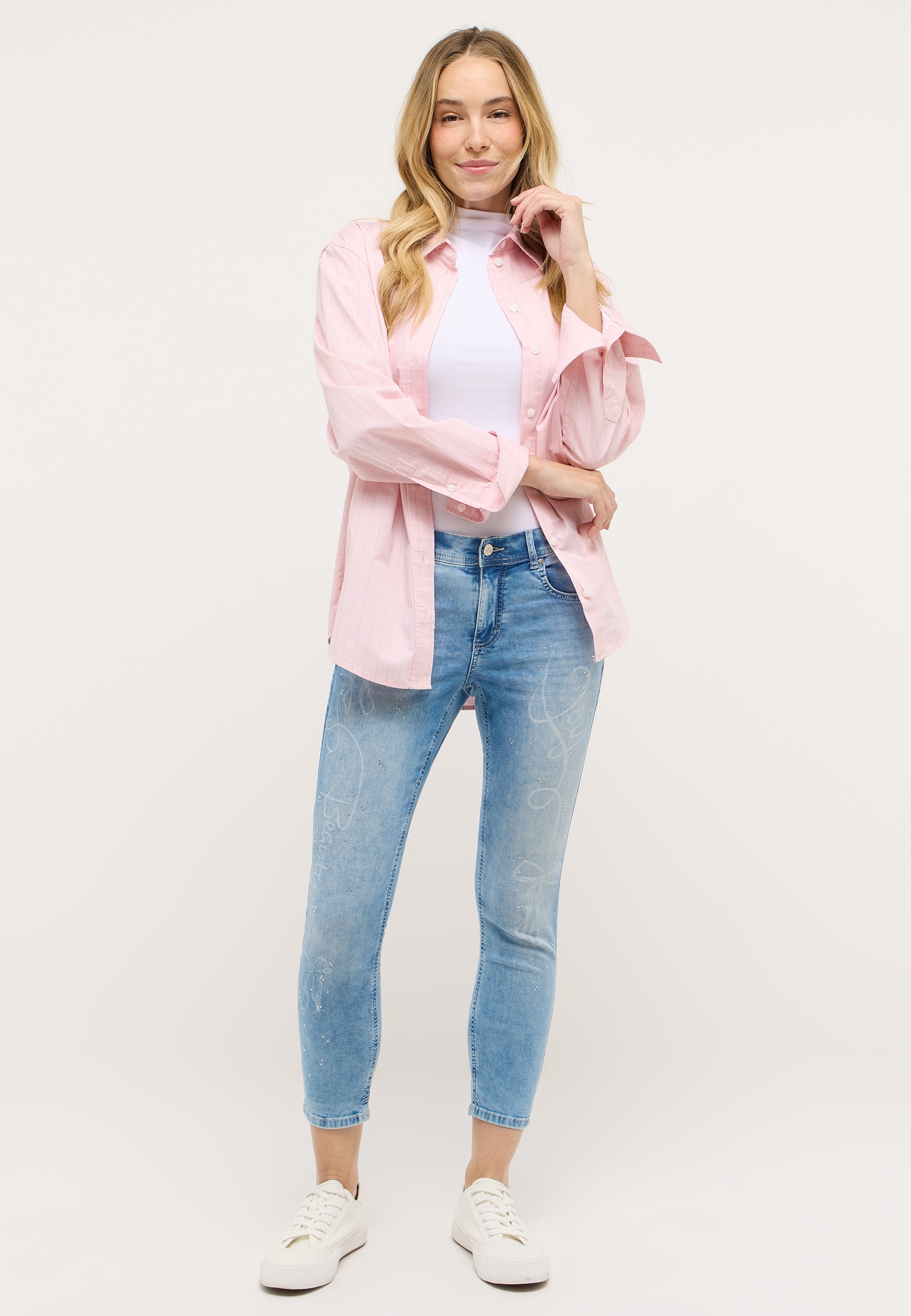 ANGELS 7/8-Jeans »Ornella Beauty« mit verspielten Details, Slim Fit