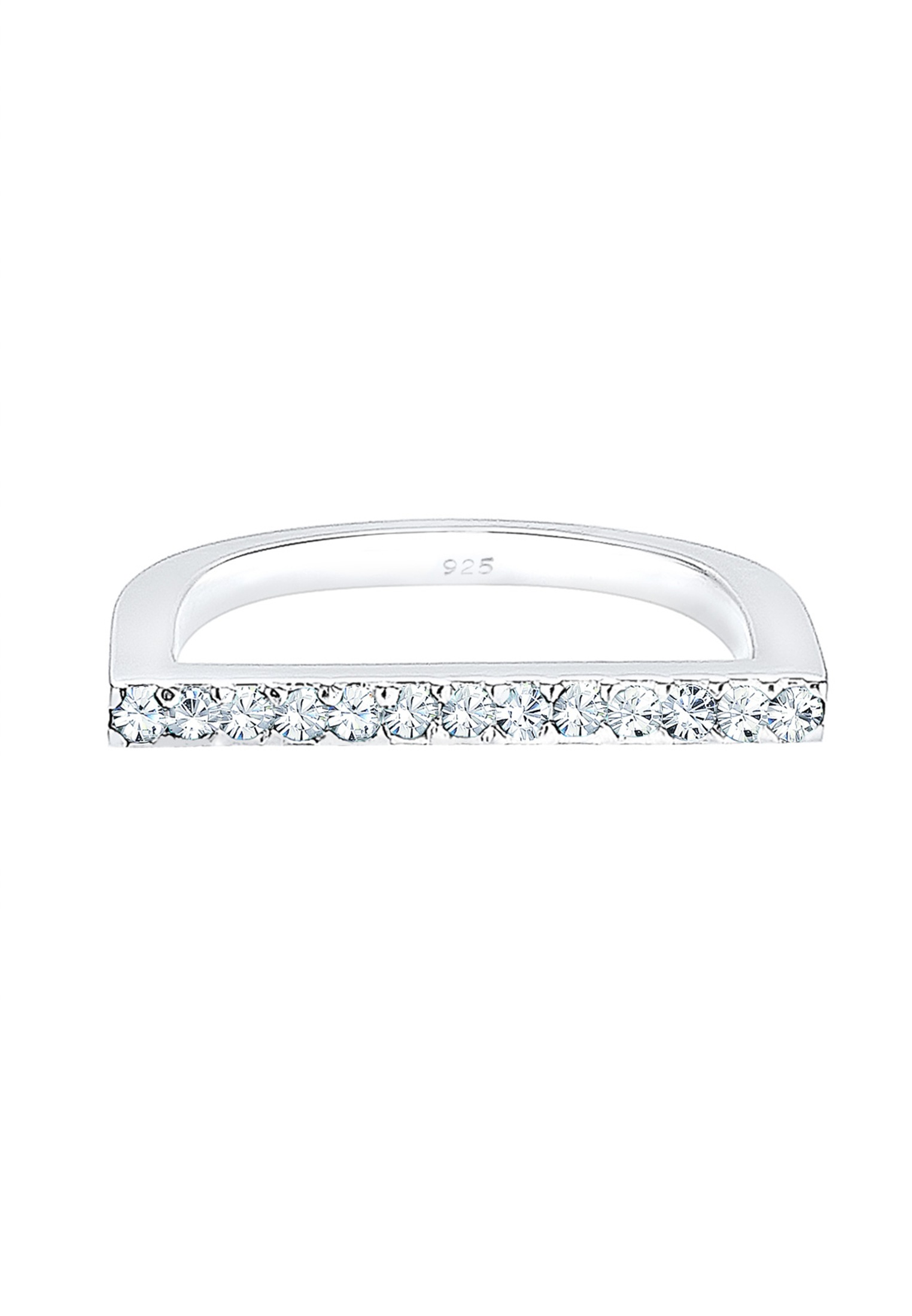 Elli Silberring »Ring Stacking Kristalle Geo 925 Silber«