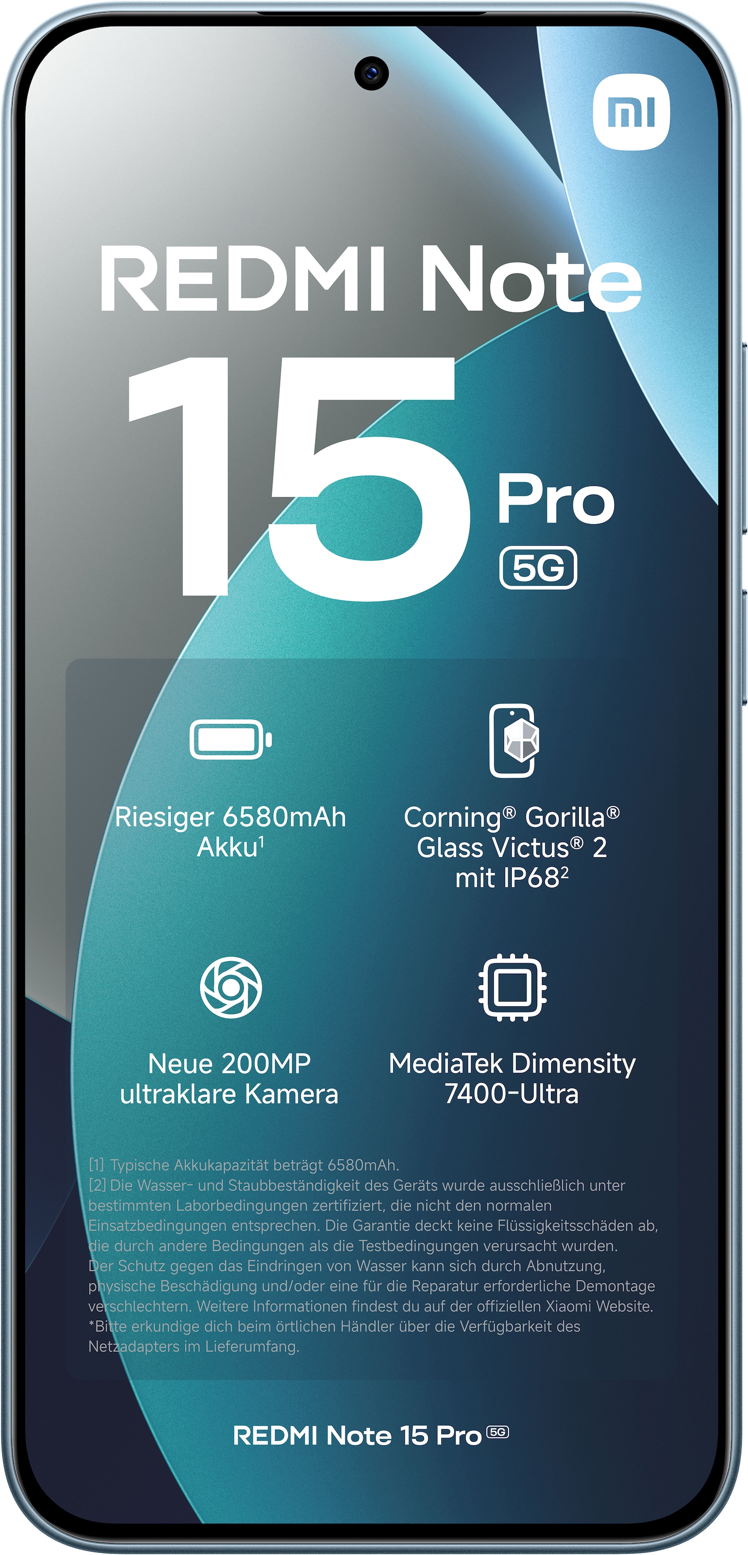 Xiaomi Smartphone »Redmi Note 15 Pro 5G 8+256« Glacier Blue