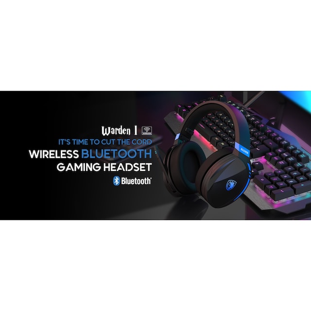 Sades Gaming-Headset »SADES Warden I SA-201 Gaming Headset, Wireless,  schwarz/blau, USB«, Rauschunterdrückung, kabellos, Stereo, Over Ear,  Bluetooth 5.0, 2,4 G 3,5 mm jetzt im OTTO Online Shop