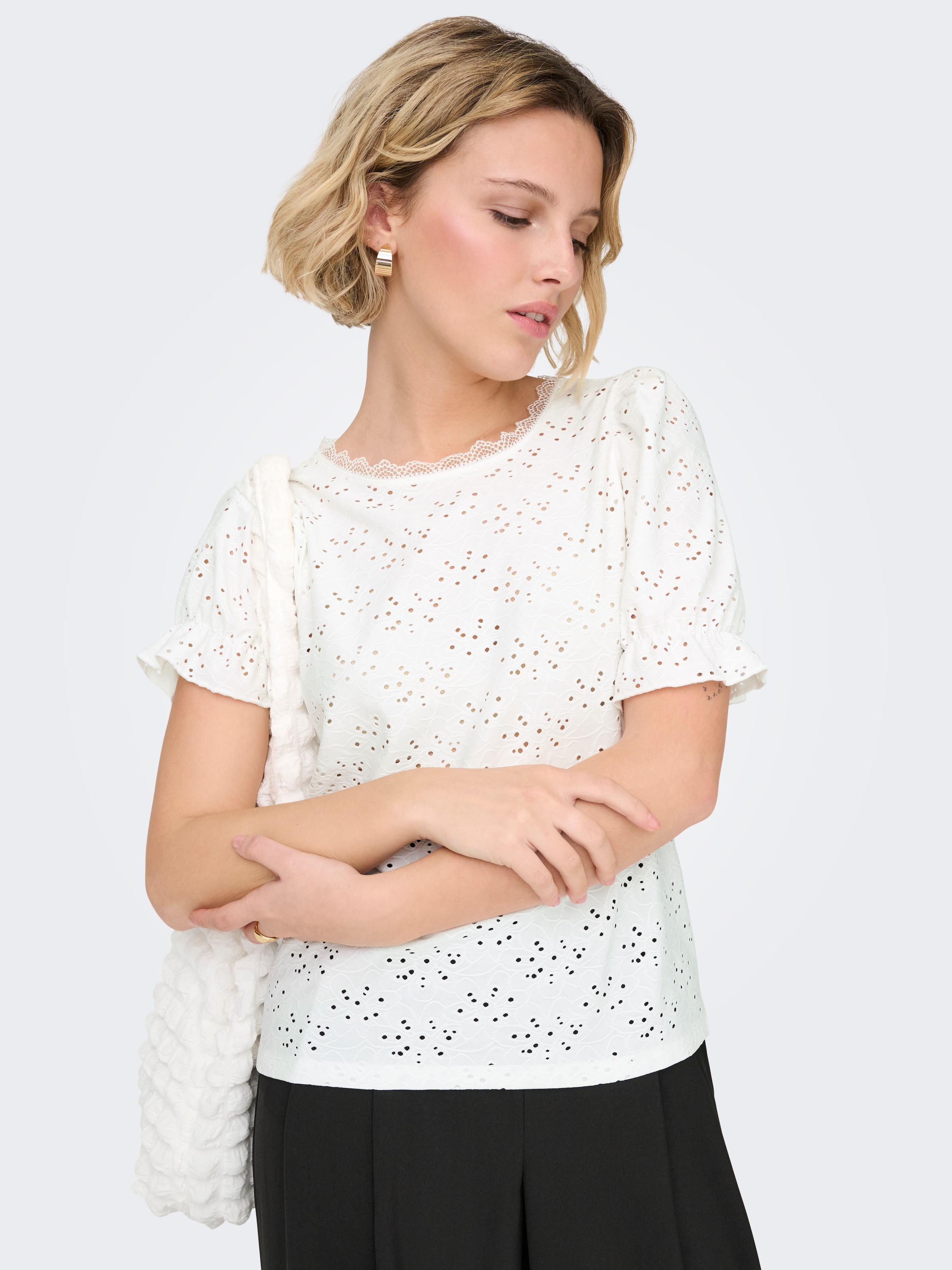 ONLY Kurzarmshirt »ONLNEW SMILLA LIFE S/S PUFF TOP JRS«