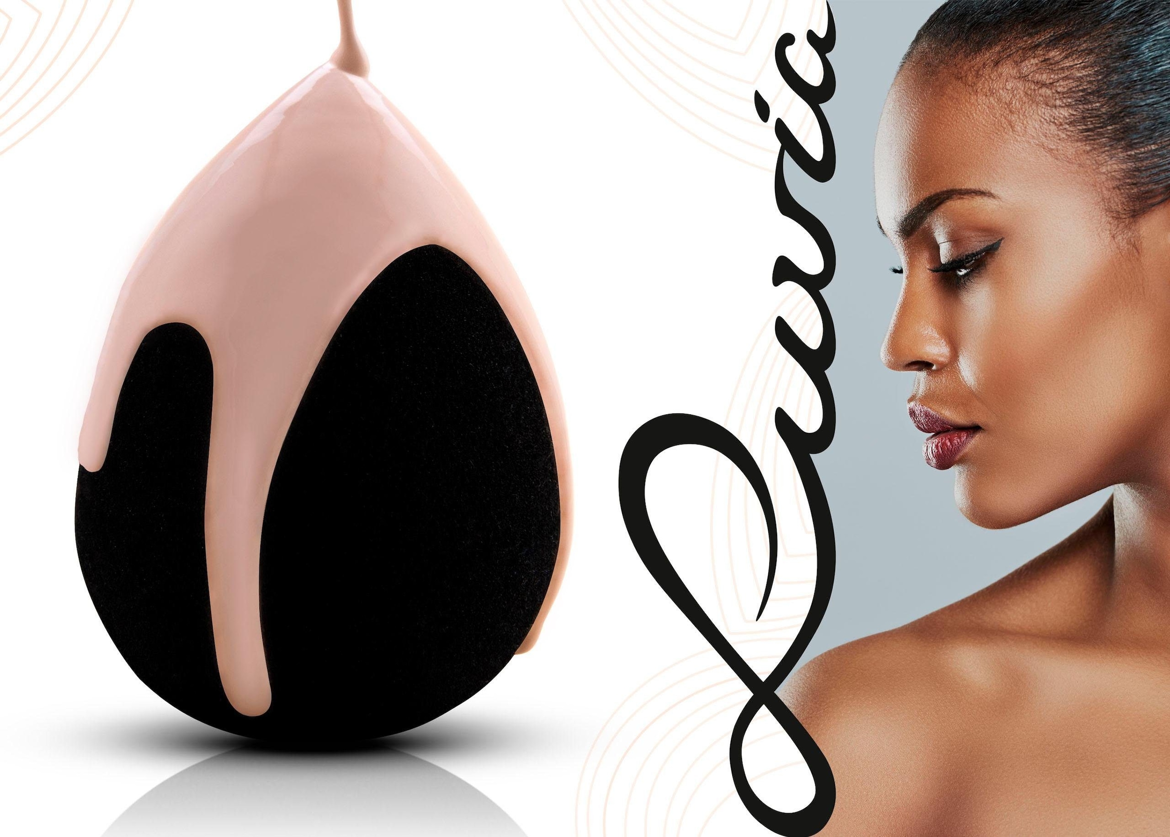 Luvia Cosmetics Make-up Schwamm, Fleckenloses Auftragen, für flüssige und pudrige Produkte, kein Latex.