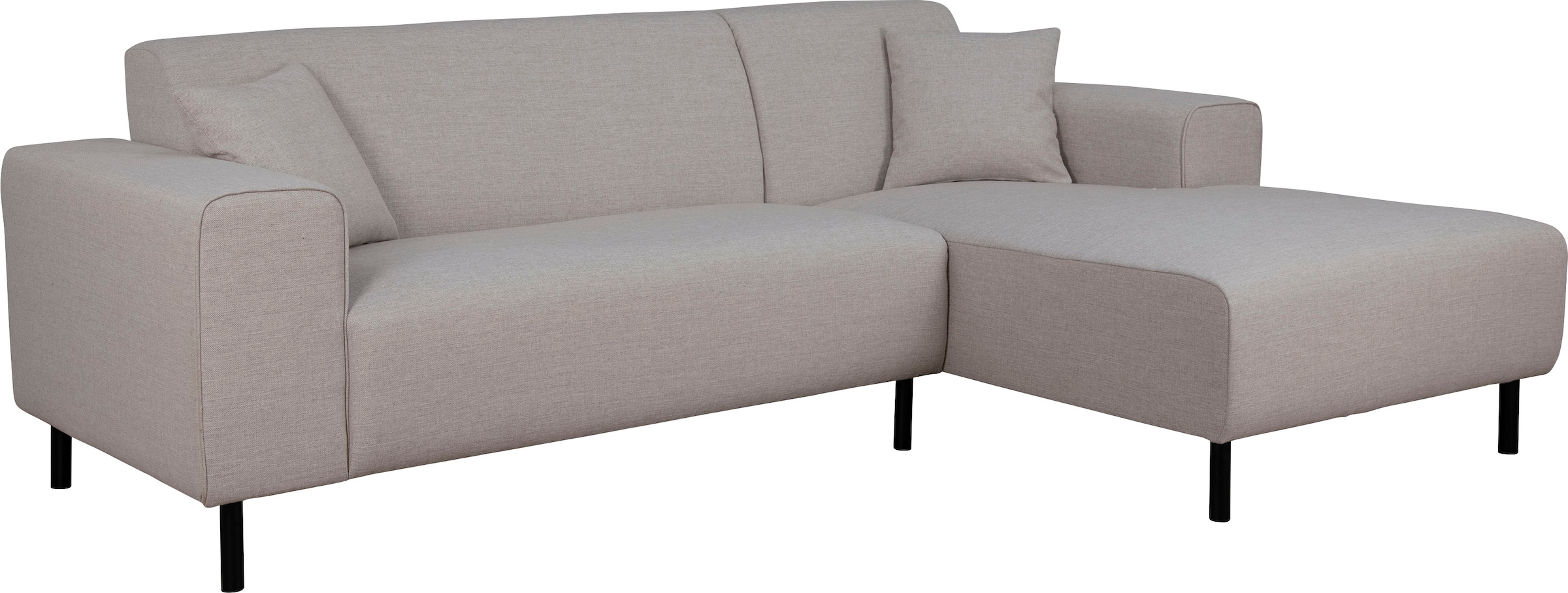 Home affaire Ecksofa »ARROS L-Form mit Wellenunterfederung, Maße B/T/H: 235/163/81 cm« incl. Zierkissen, mit Recamiere rechts/links bestellbar, auch in Cord