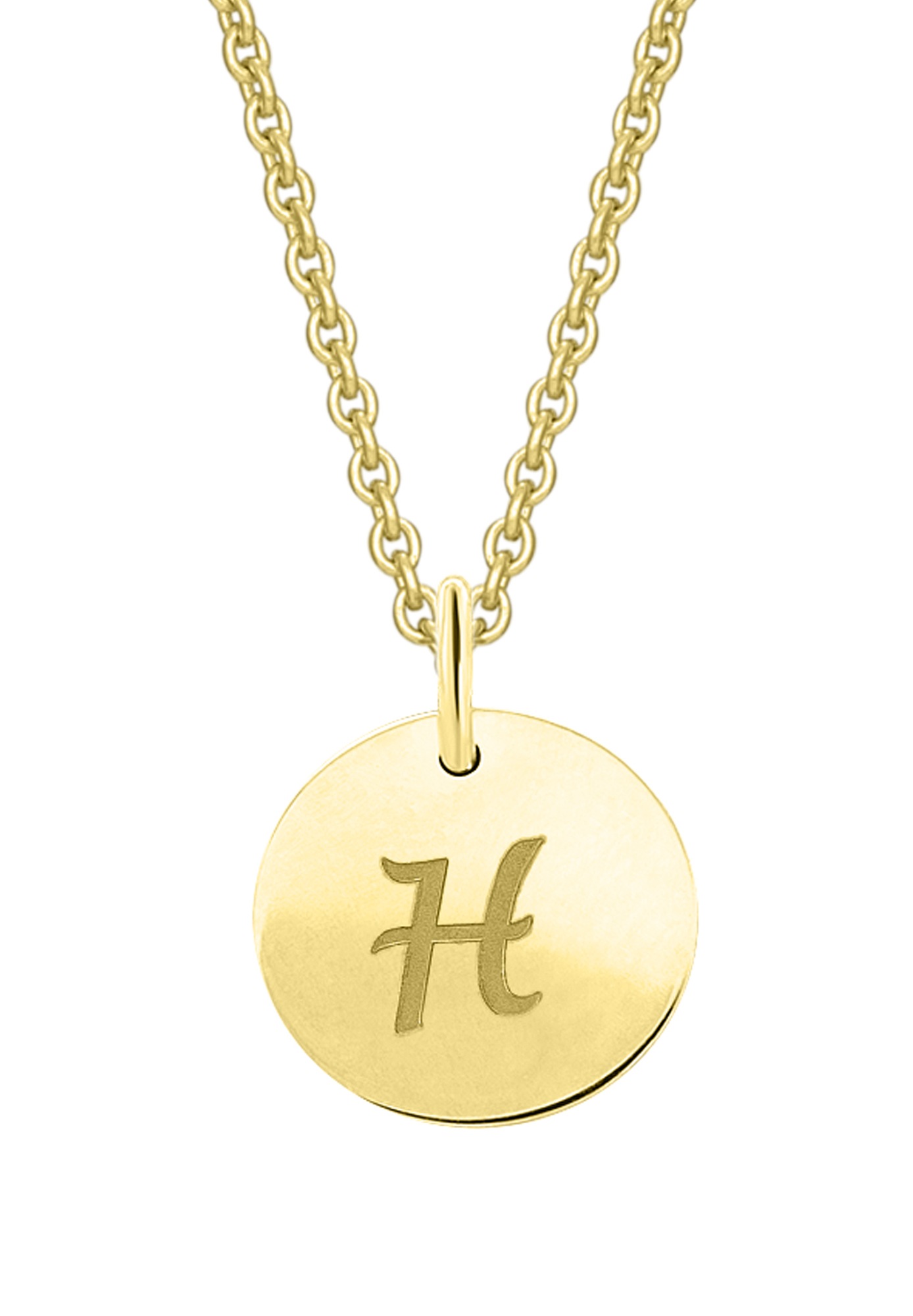 ONE ELEMENT Kettenanhänger »Buchstabe H Buchstaben Anhänger aus 333 Gelbgold Ø 11,0 mm«