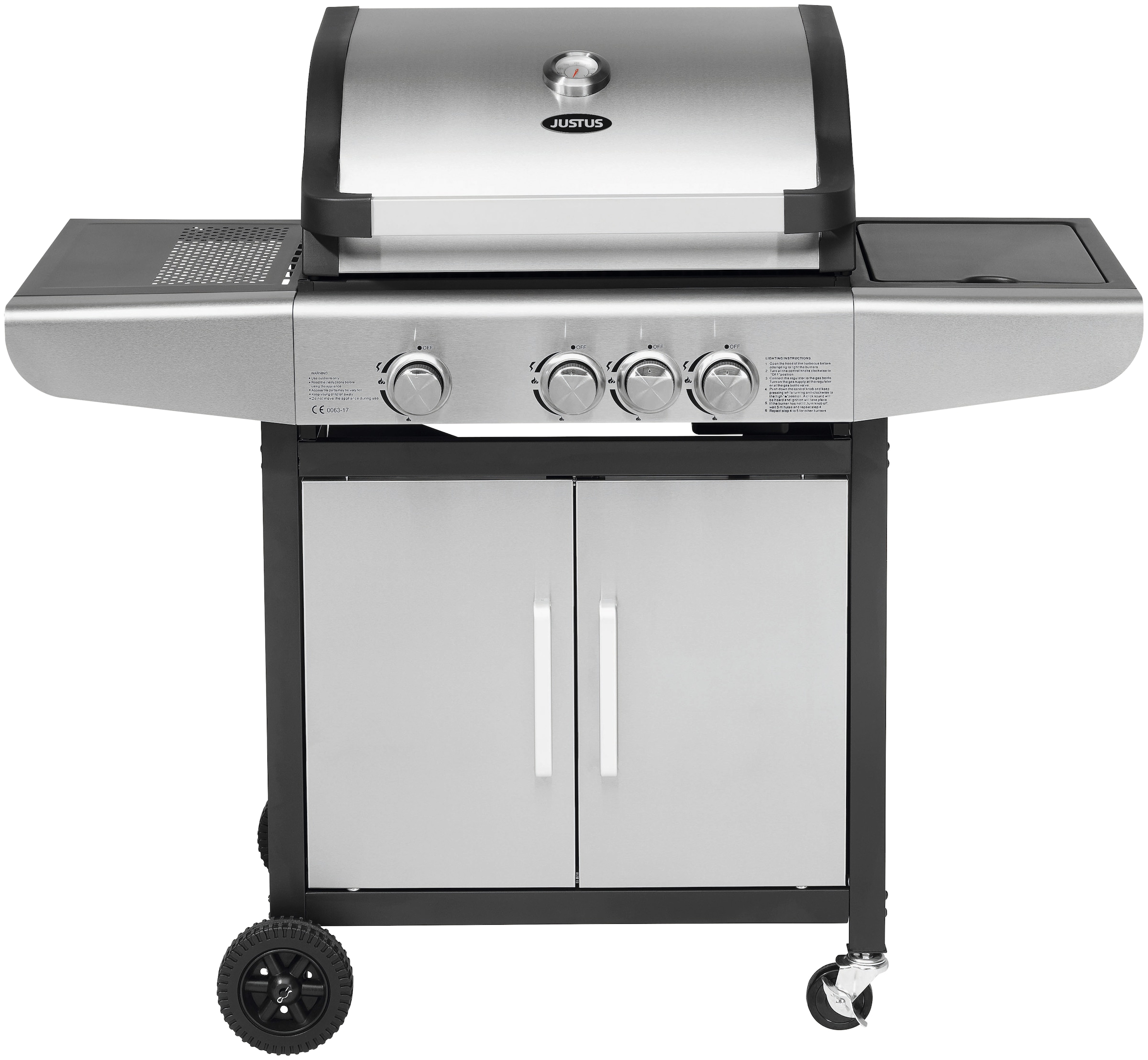 JUSTUS Gasgrill »Ares 3 SU«, BxTxH: 122x57x112 cm