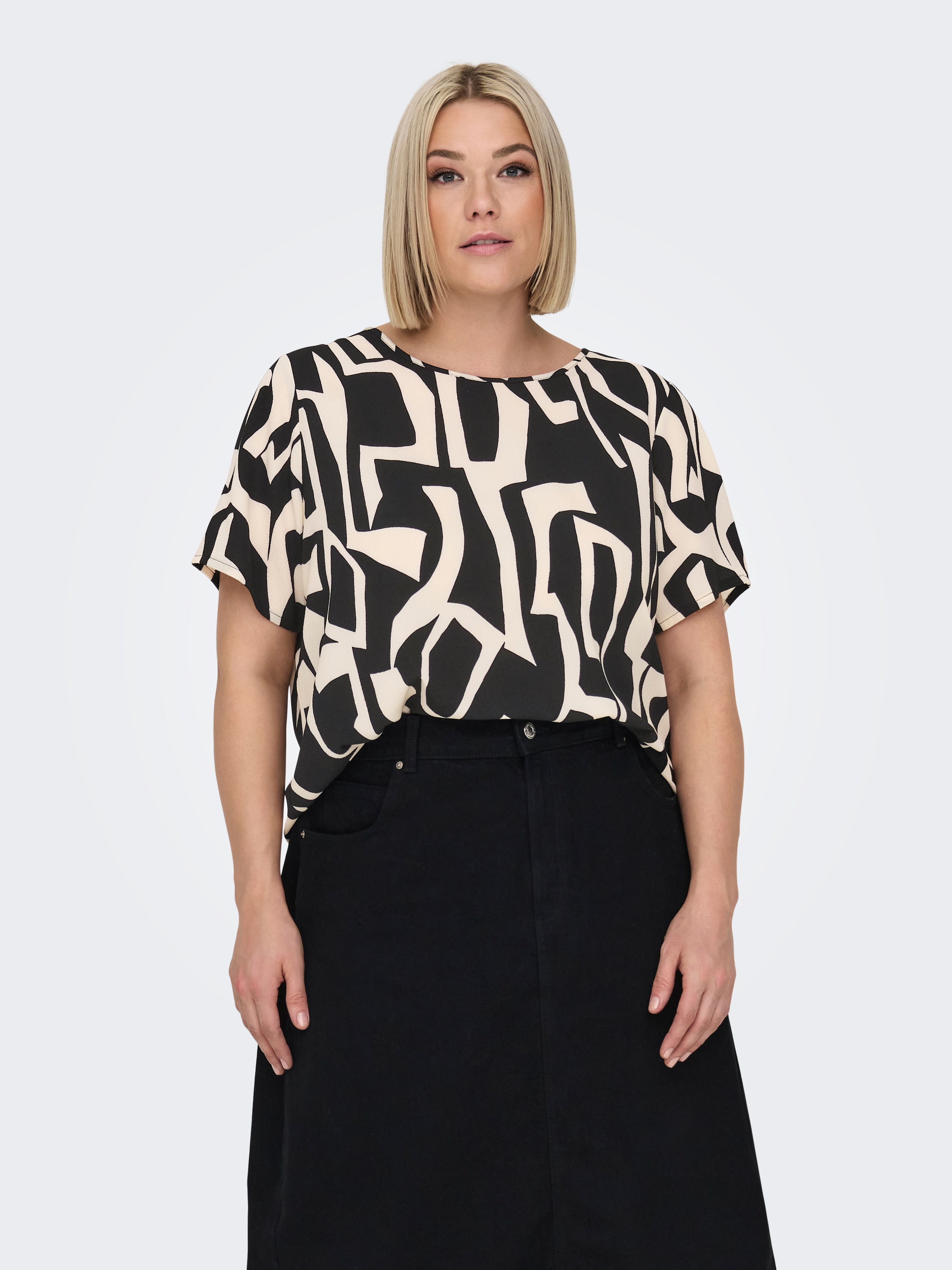 ONLY CARMAKOMA Shirtbluse »CARVICA SS TOP WVN NOOS«