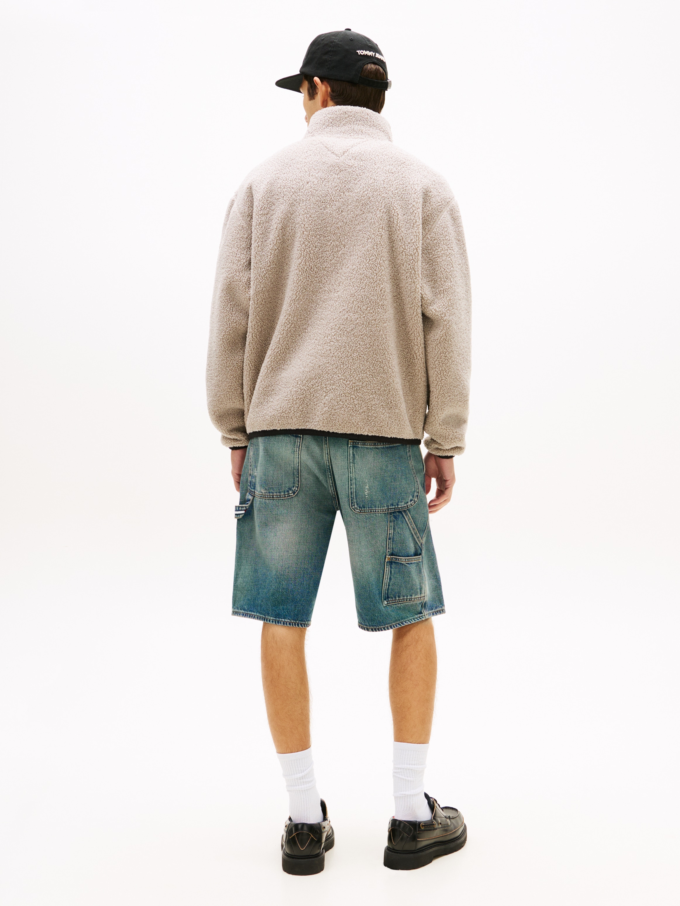 Tommy Jeans Fleecejacke »TJM BADGE TEDDY« Stehkragen, Teddyfleece, relaxed fit