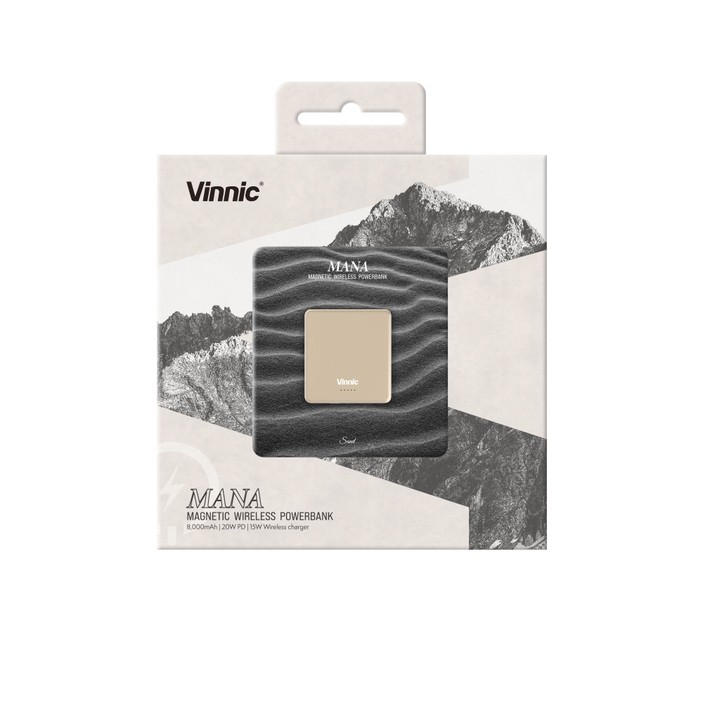 Vinnic Powerbank »MANA Magnetic Wireless Powerbank 8.000mAh«, Vinnic MANA Magnetic Wireless Powerbank 8.000mAh,blue