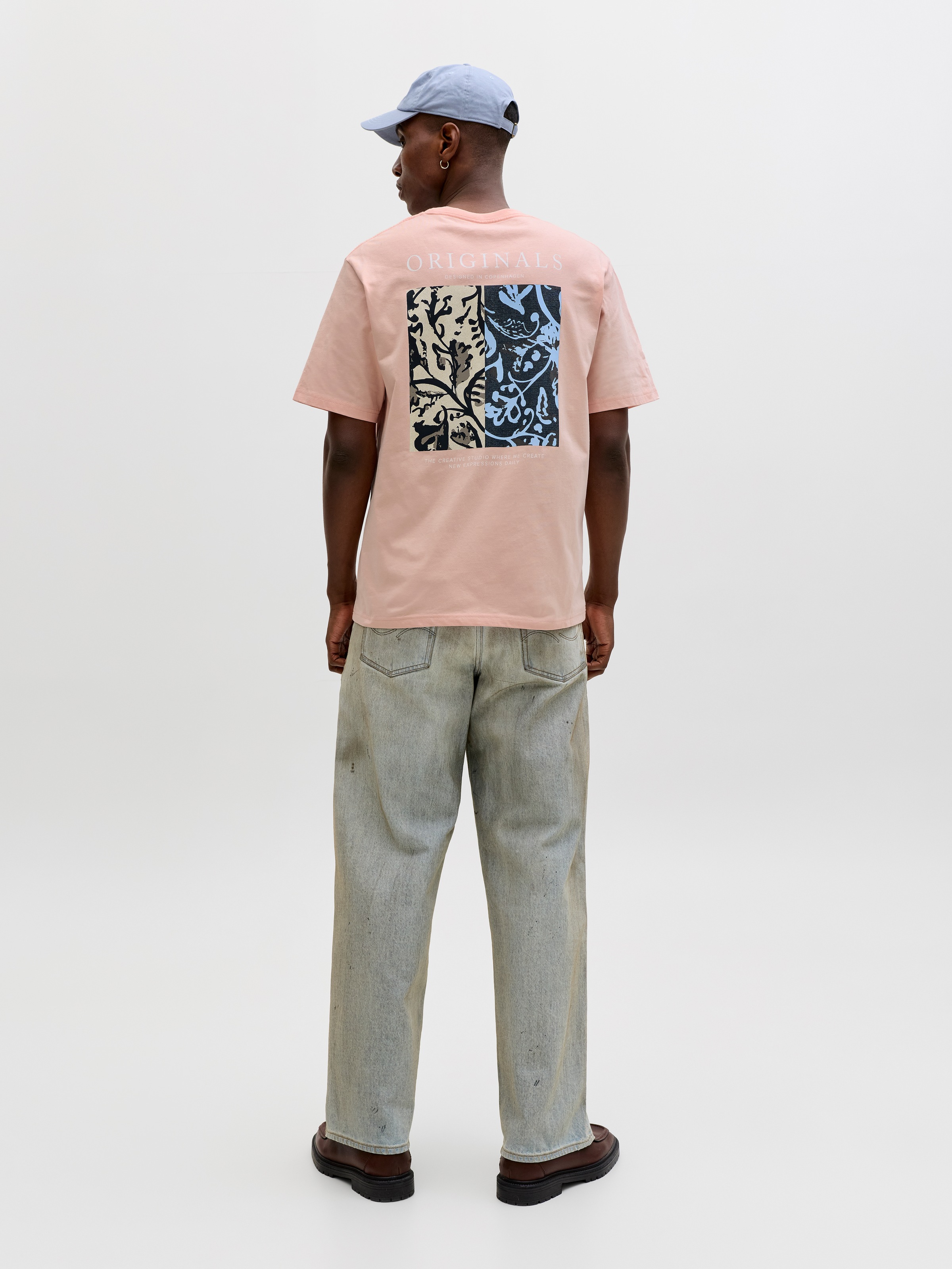 Jack & Jones Kurzarmshirt »JORMONTAUK AOP BACK TEE SS CREW NECK« Baumwolle, regular fit