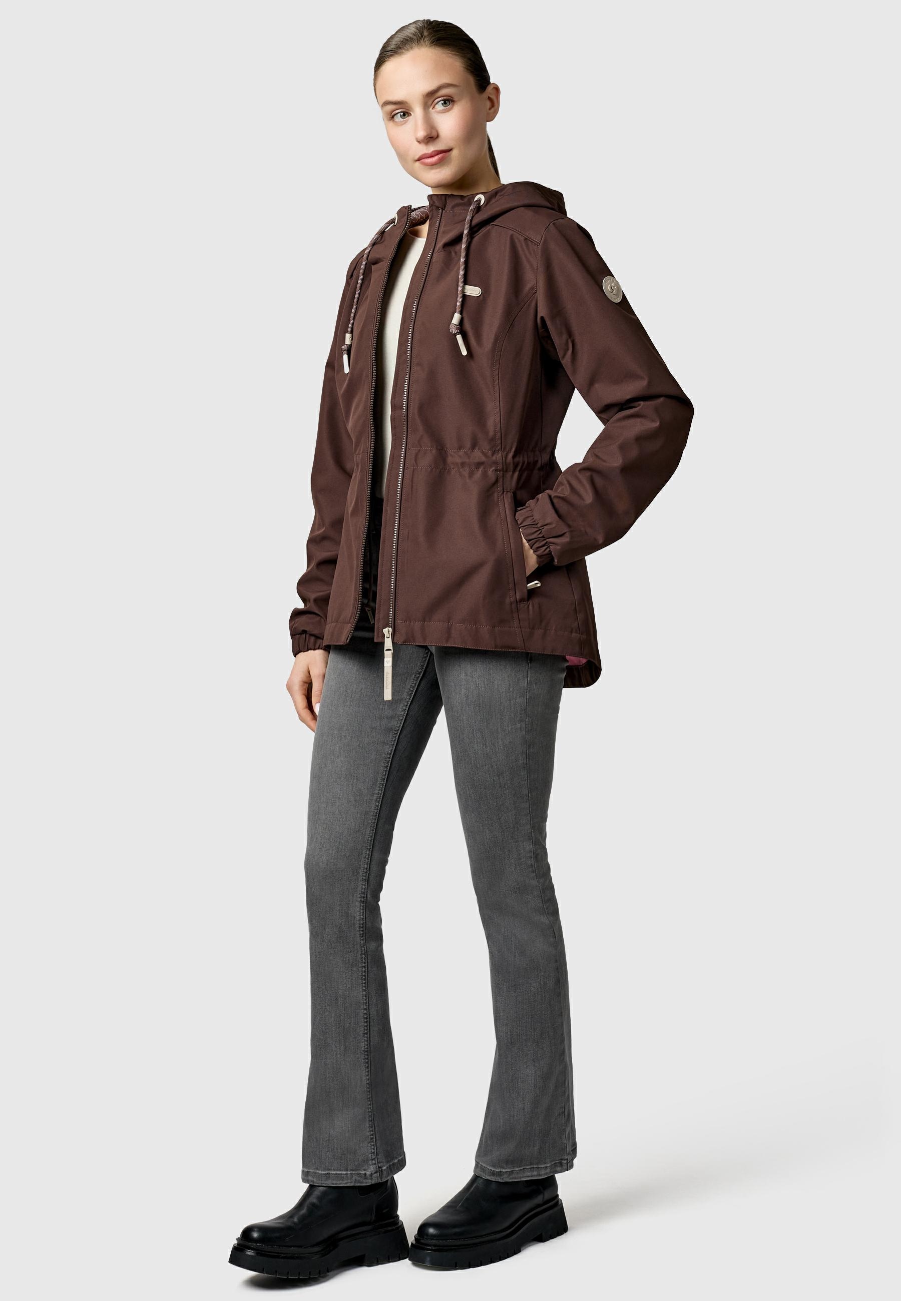 Ragwear Funktionsjacke »Funktionsjacke Dankka« mit Kapuze Funktionelle Übergangsjacke mit Taillenzugkordel