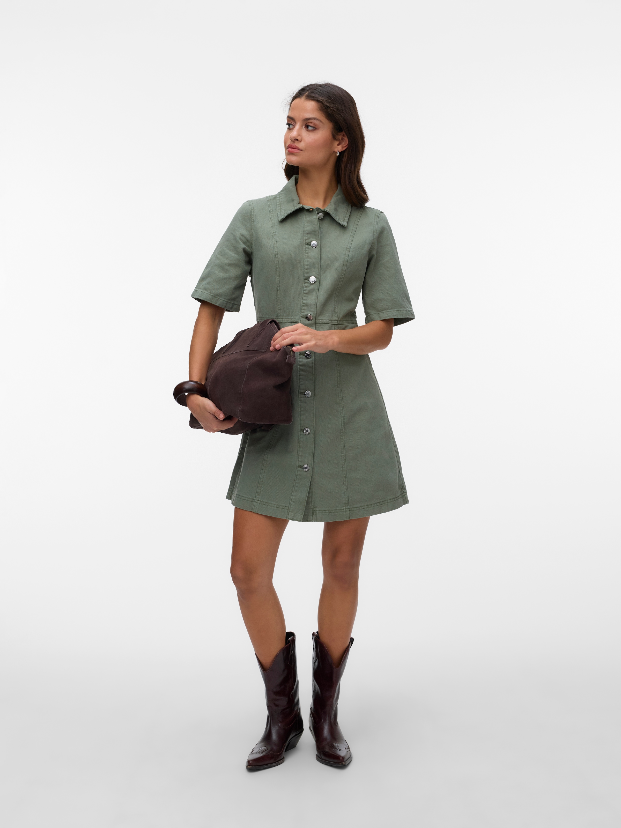 Vero Moda Jeanskleid »VMDAISY 2/4 SHORT DENIM DRESS NOOS« Baumwolle