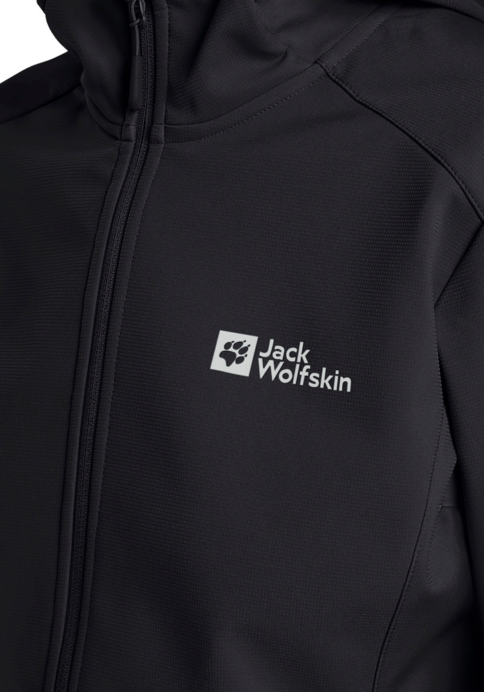 Jack Wolfskin Softshelljacke »BORNBERG HOODY W« mit Kapuze für vielseitige Outdoor-Aktivitäten, mit fester Kapuze, atmungsaktiv