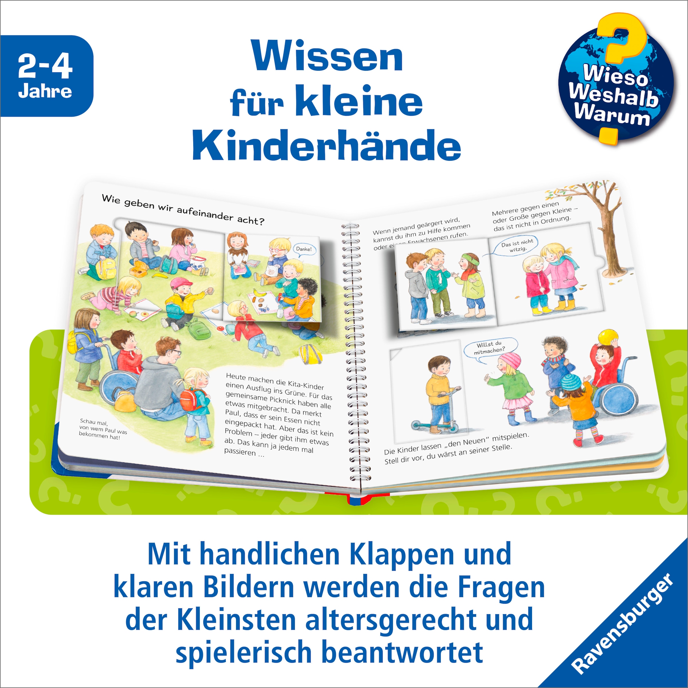 Ravensburger Buch »Wieso? Weshalb? Warum? junior, Band 66: Helfen, teilen, sich vertragen«, FSC® - schützt Wald - weltweit