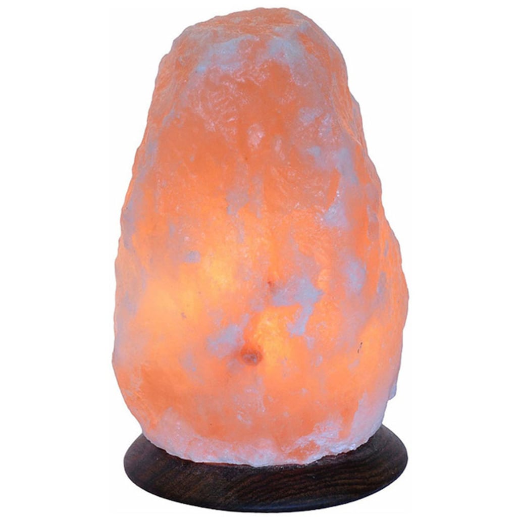 HIMALAYA SALT DREAMS Salzkristall-Tischlampe »Rock«, Handgefertigt aus Salzkristall - jeder Stein ein Unikat, ca.1,7 kg