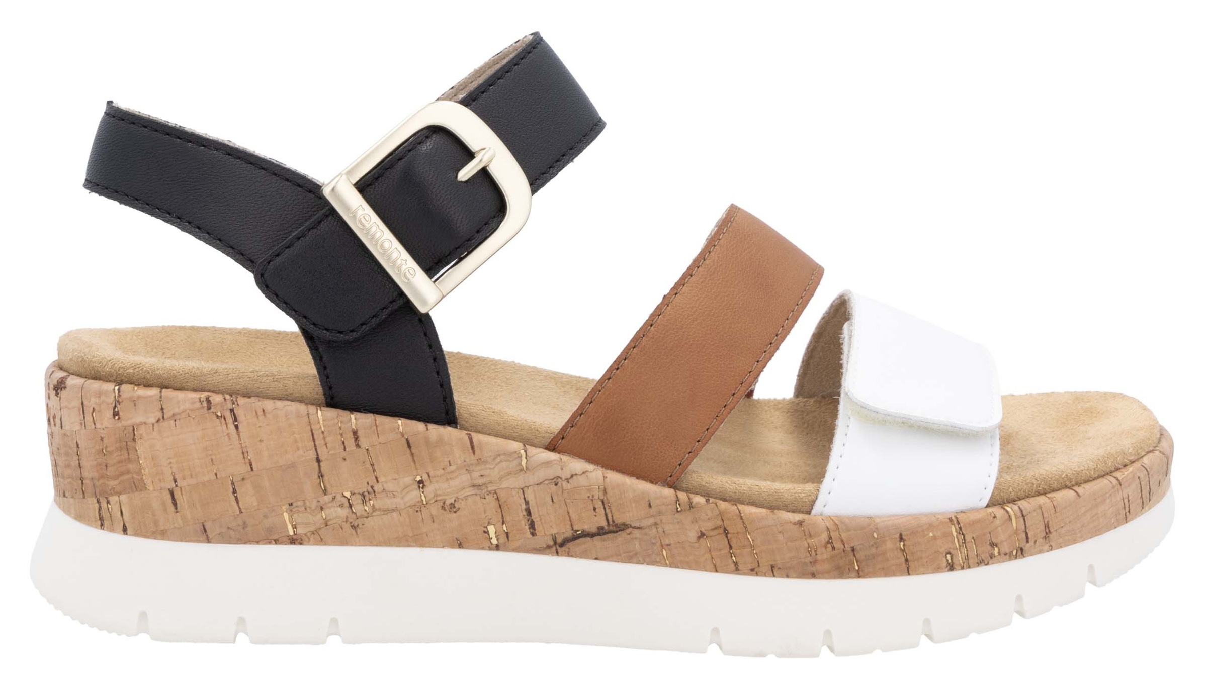 Remonte Keilsandalette, Riemchensandale, Sommerschuh, Bequemschuh mit Zierschnalle