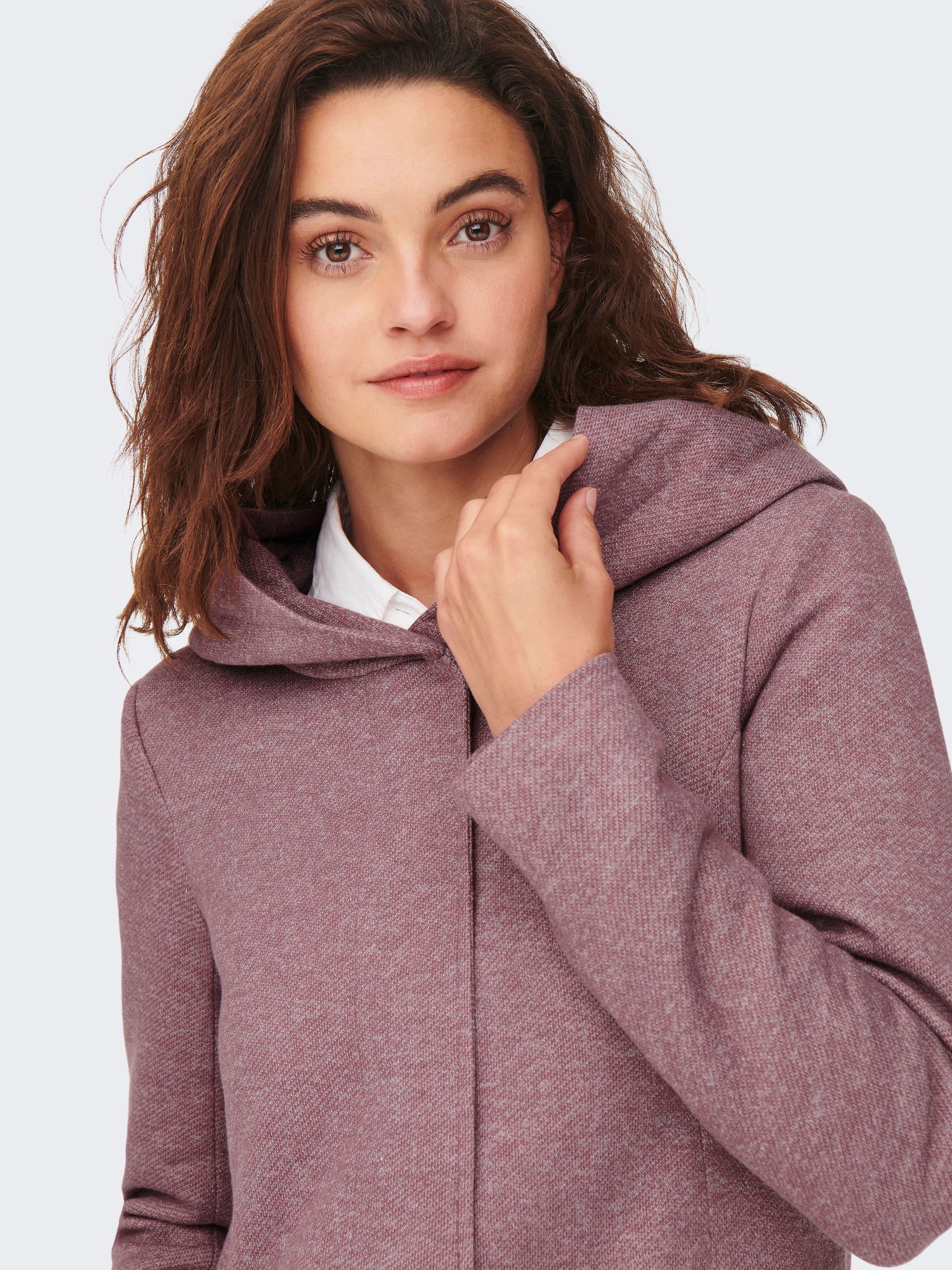 ONLY Langjacke »ONLSEDONA LIGHT COAT OTW NOOS« mit Kapuze in melierter Optik