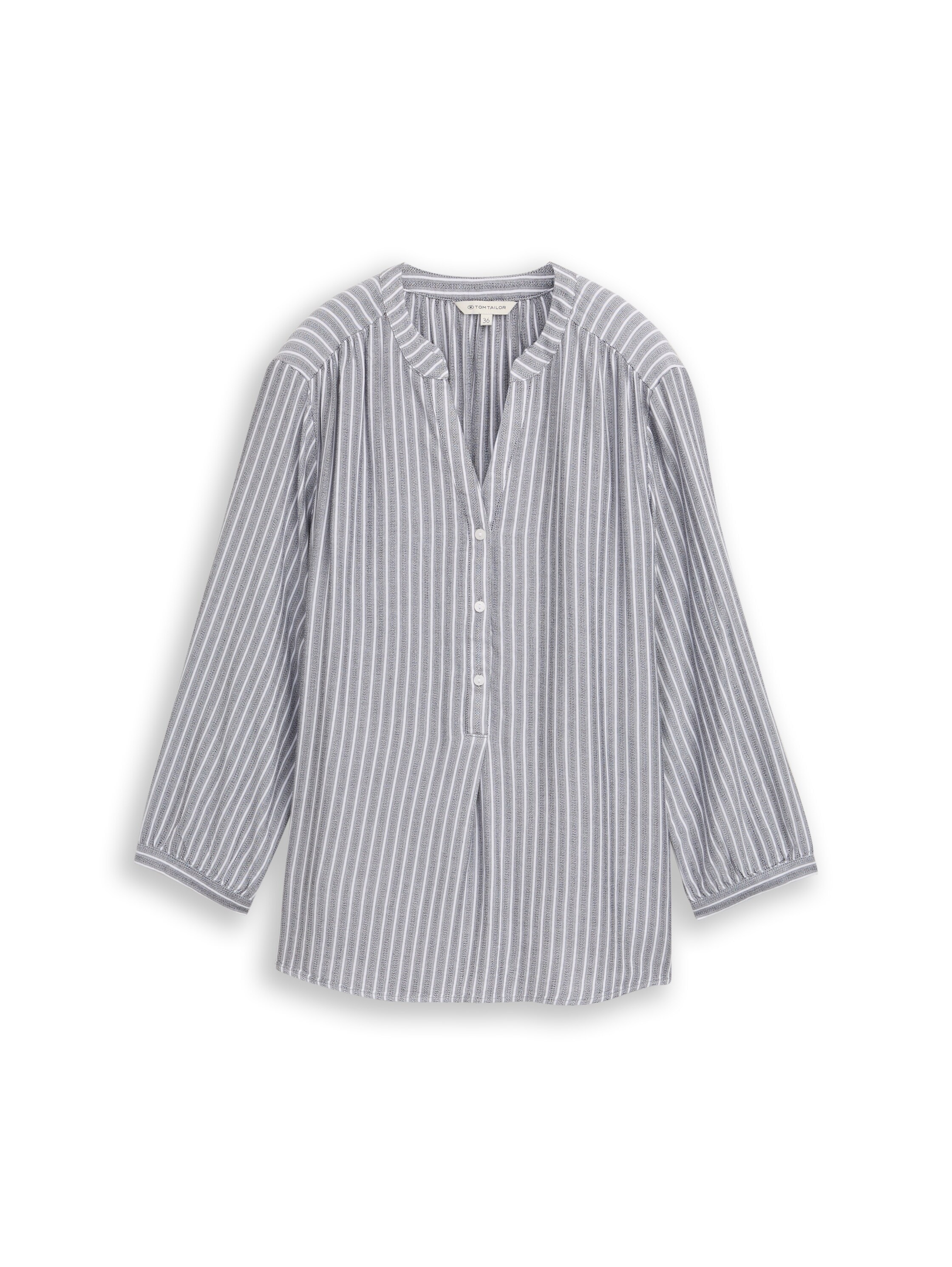 TOM TAILOR Klassische Bluse mit Streifen Muster