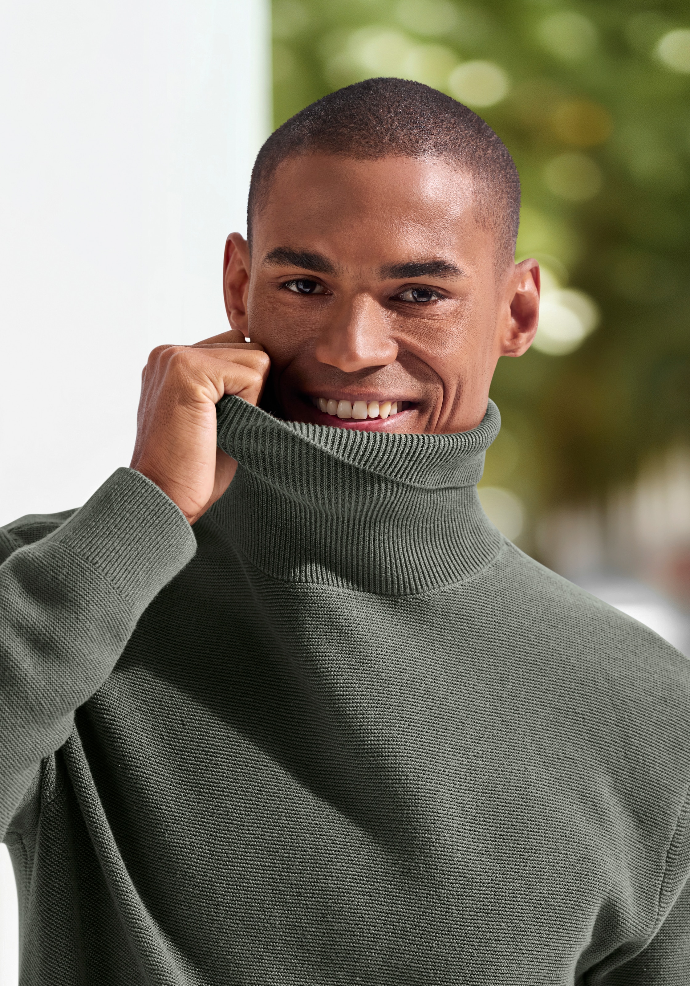 H.I.S Rollkragenpullover Strickpullover in modischer Struktur