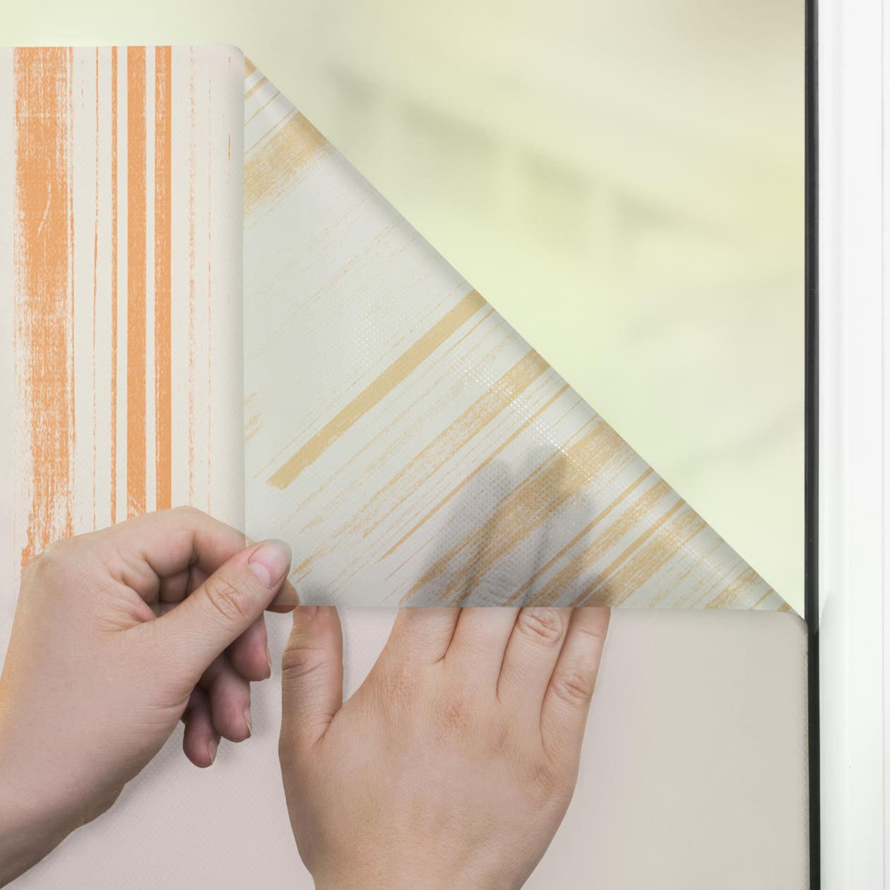 LICHTBLICK ORIGINAL Fensterfolie »Fensterfolie selbstklebend, Sichtschutz, Flowing Honey - Gelb«, 1 St., blickdicht, glattstatisch haftend