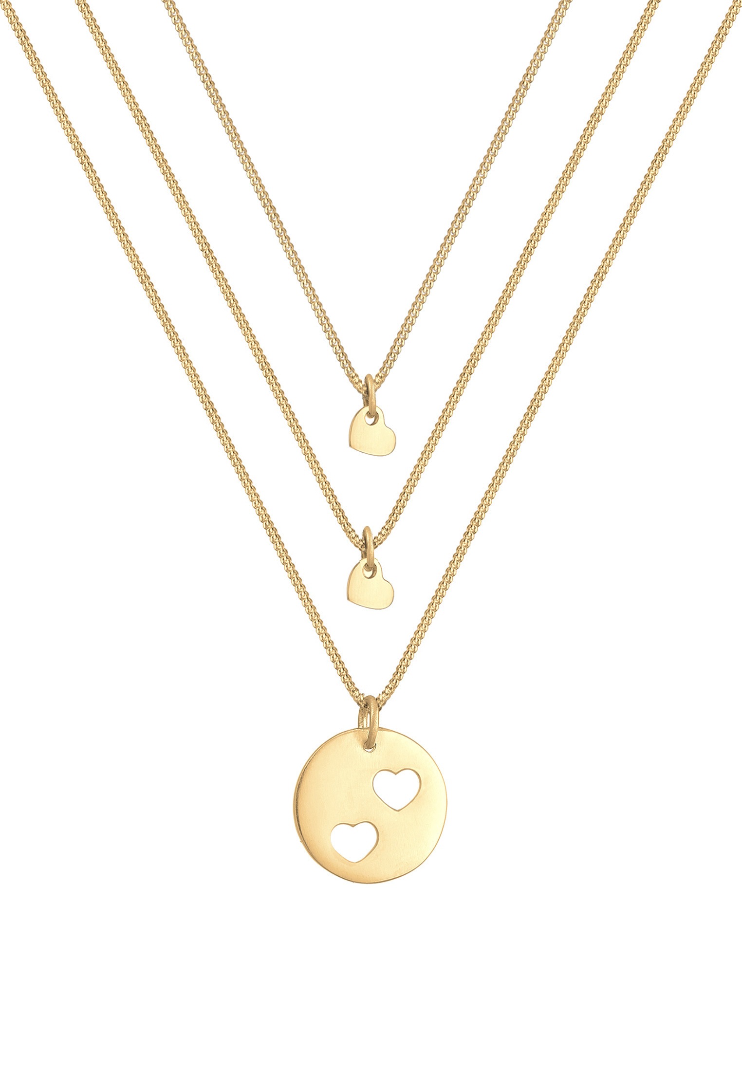 Elli Ketten-Set »Schmuckset Trio Herz Mutter Kind Cut Out Herz Set 925 Sterling Silver«