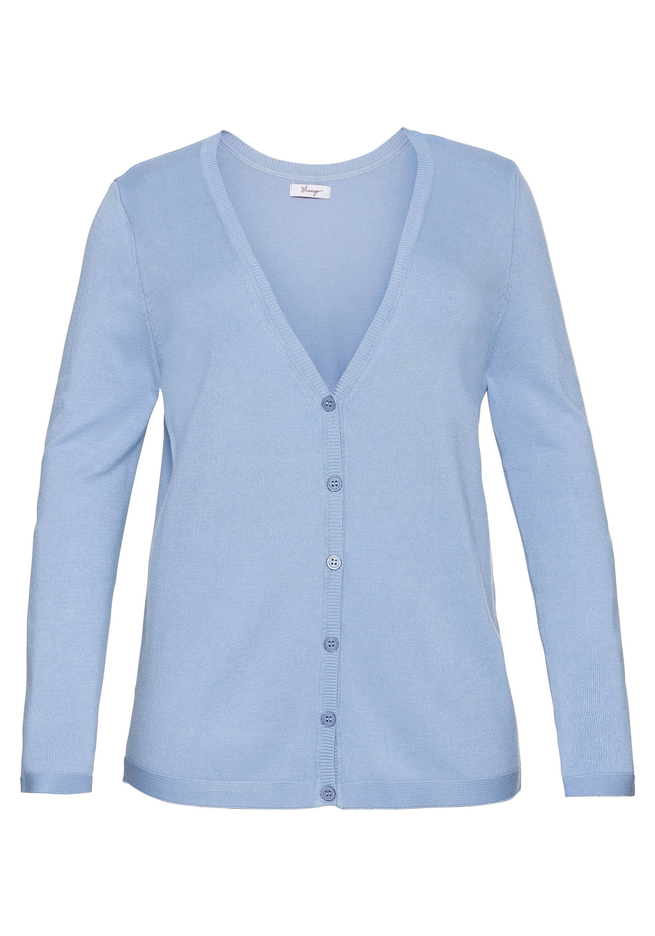 Sheego Strickjacke »Strickjacke mit Knopfleiste«, mit Knopfleiste