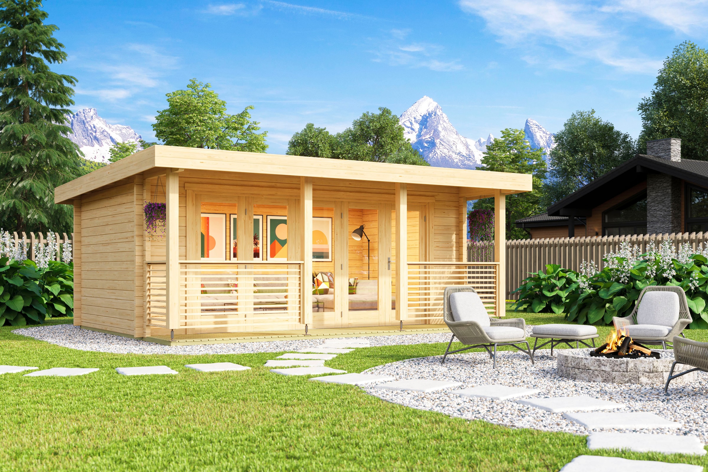 LASITA MAJA Gartenhaus »LIVERPOOL«, (Set, inkl. Fussbodenbretter zum verlegen)