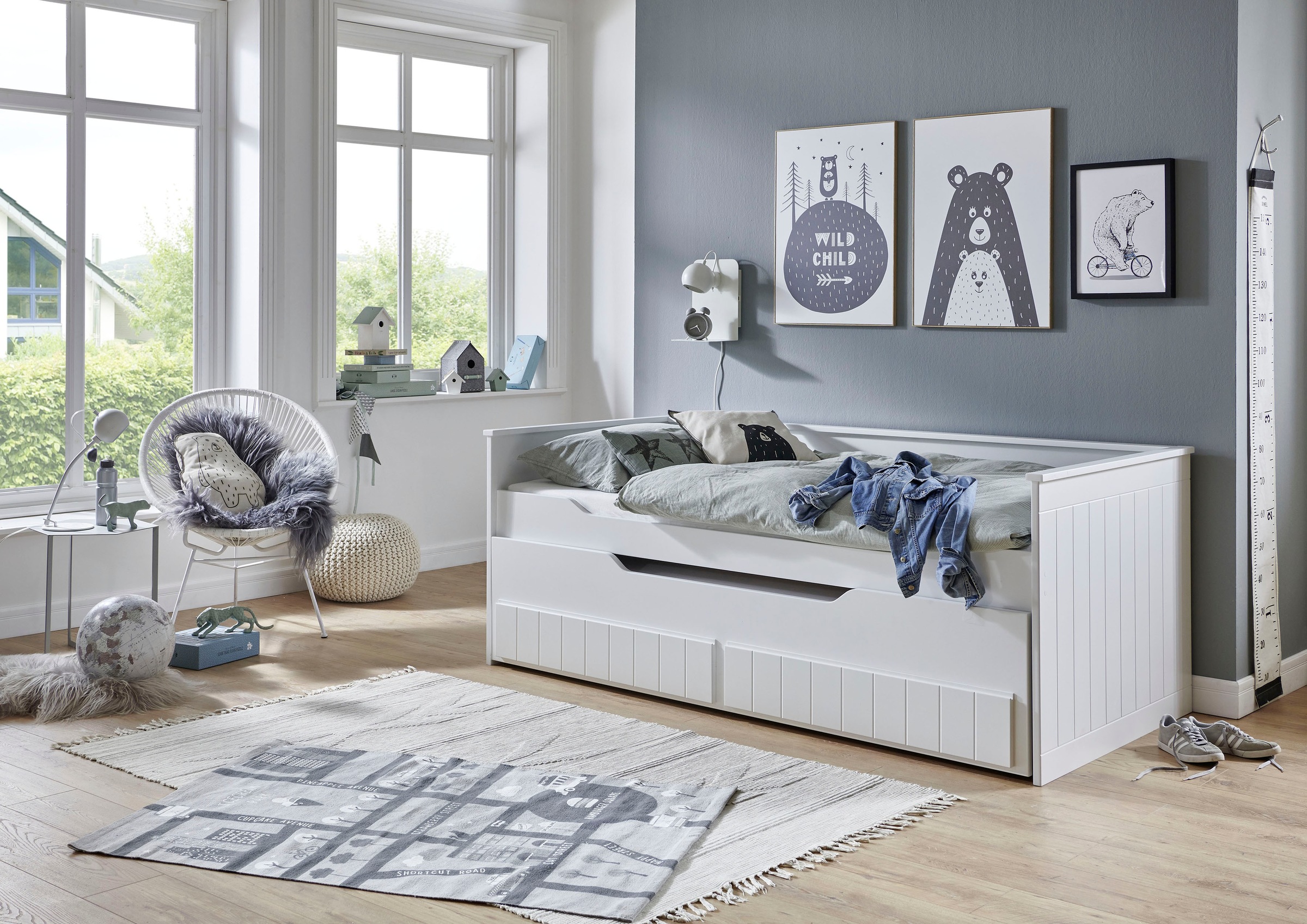 Relita Funktionsbett »Ronny«, mit 2 Liegeflächen, inkl. Rolllattenrost und 2 Schubladen
