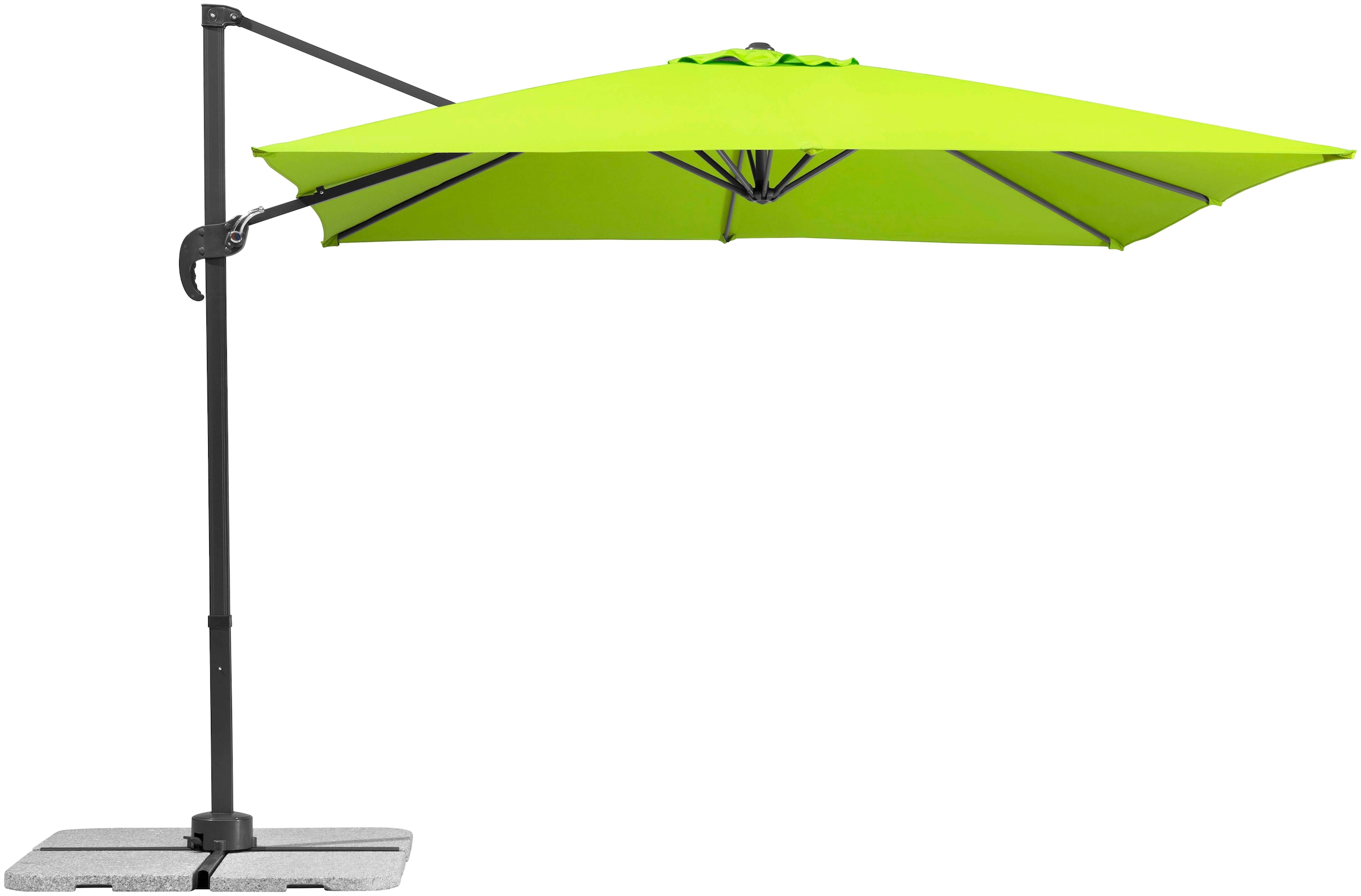 Schneider Schirme Ampelschirm »Rhodos Junior«, mit Schutzhülle und Schirmständer, ohne Wegeplatten