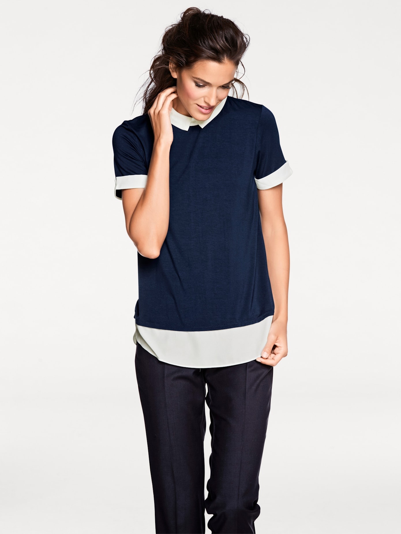 heine Rundhalsshirt »Rundhals-Shirt«, (1 tlg.)
