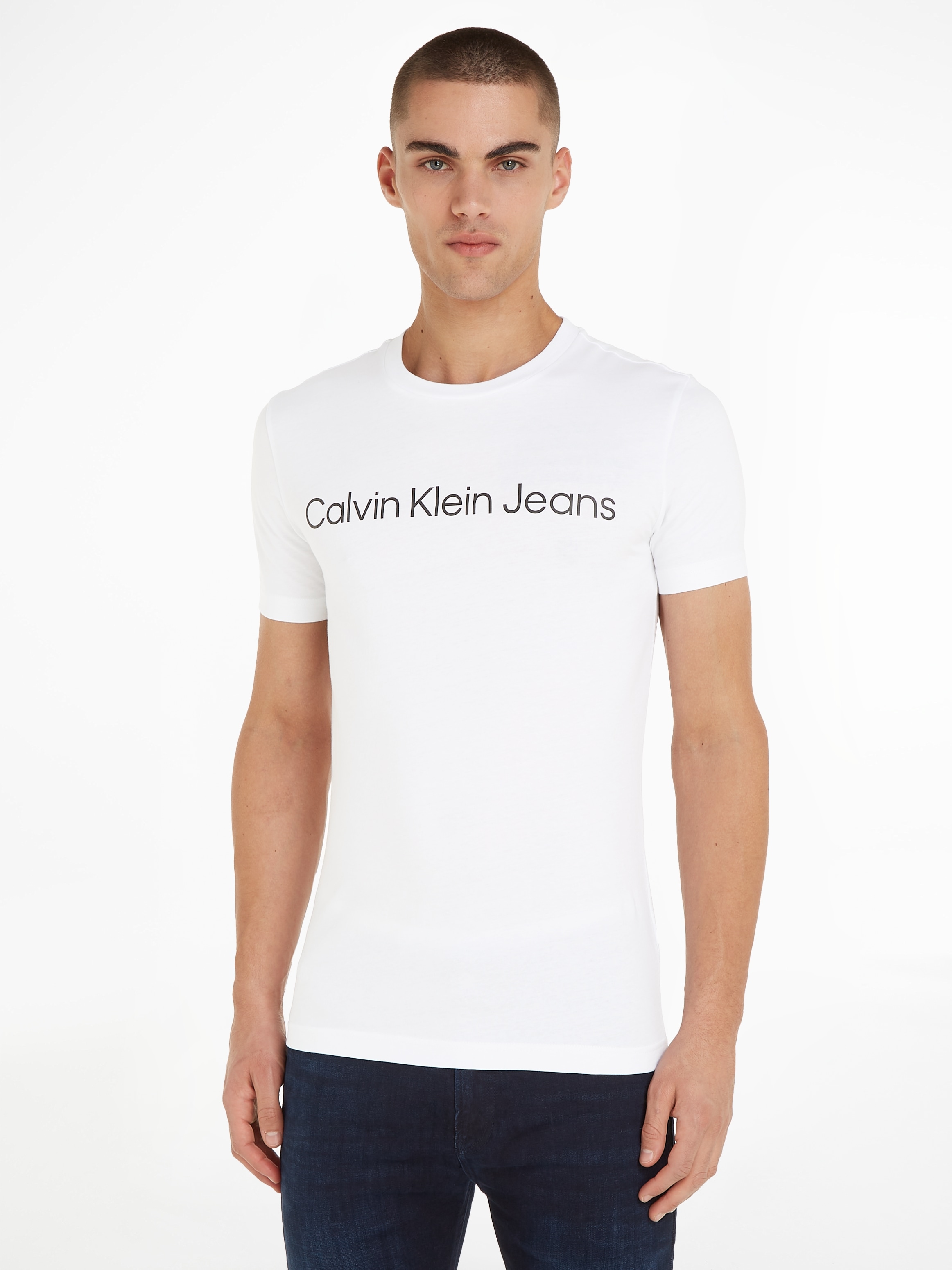 Calvin Klein Jeans T-Shirt »CORE INSTITUTIONAL LOGO SLIM TEE«, mit logo-Schriftzug