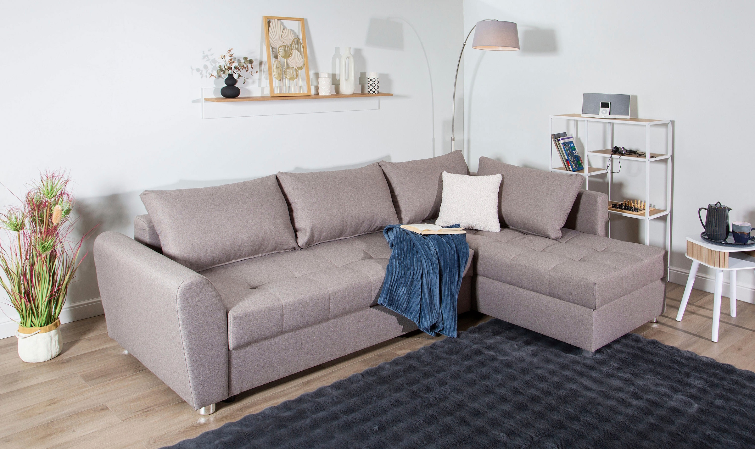 COLLECTION AB Ecksofa »JANA XL-Sofa L-Form«, inkl. Bettfunktion, Bettkasten und Bonnelfederkern