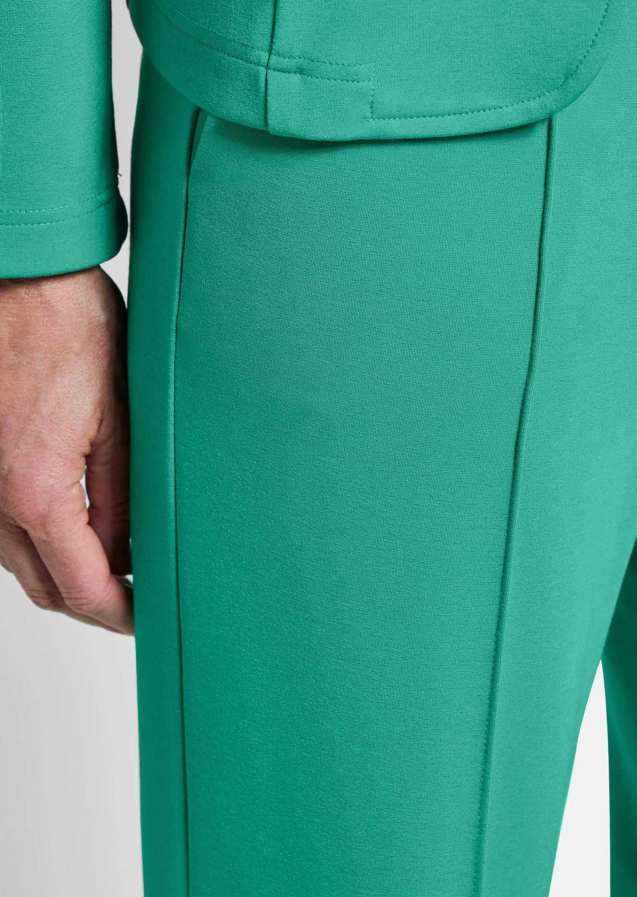 GOLDNER Stoffhose »Kurzgröße Jersey-Culotte VERA mit Biesen«