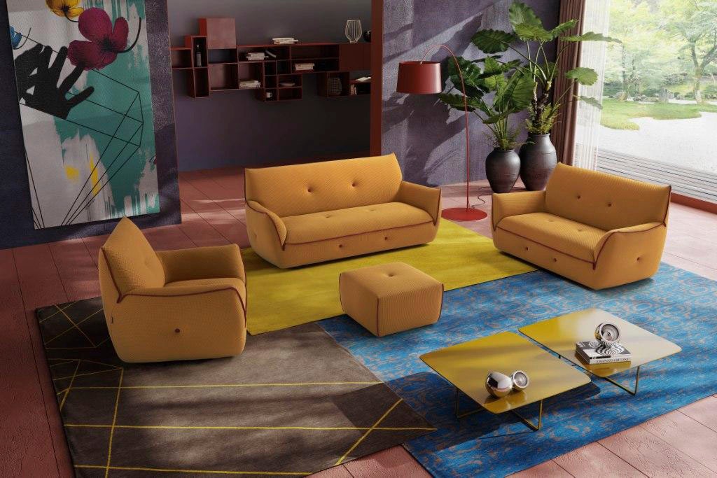 Egoitaliano 2,5-Sitzer »Yuki, extravagantes Design und höchster Sitzkomfort, tolle Details«, Solitärmöbel, mit bioelasatische MIcrofaser BOUNCE bezogen