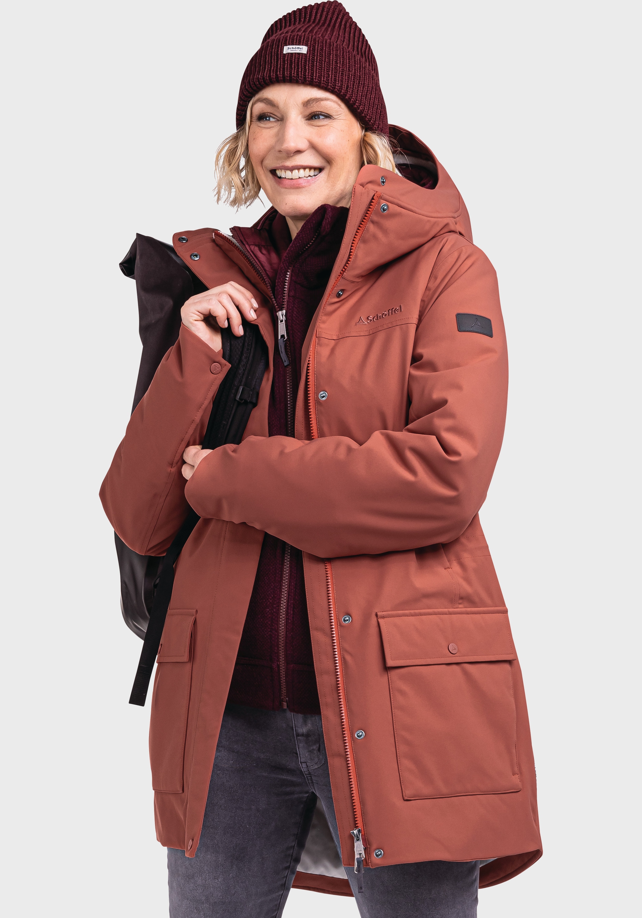 Schöffel Langjacke »Ins. Parka Rotterdam L«, mit Kapuze