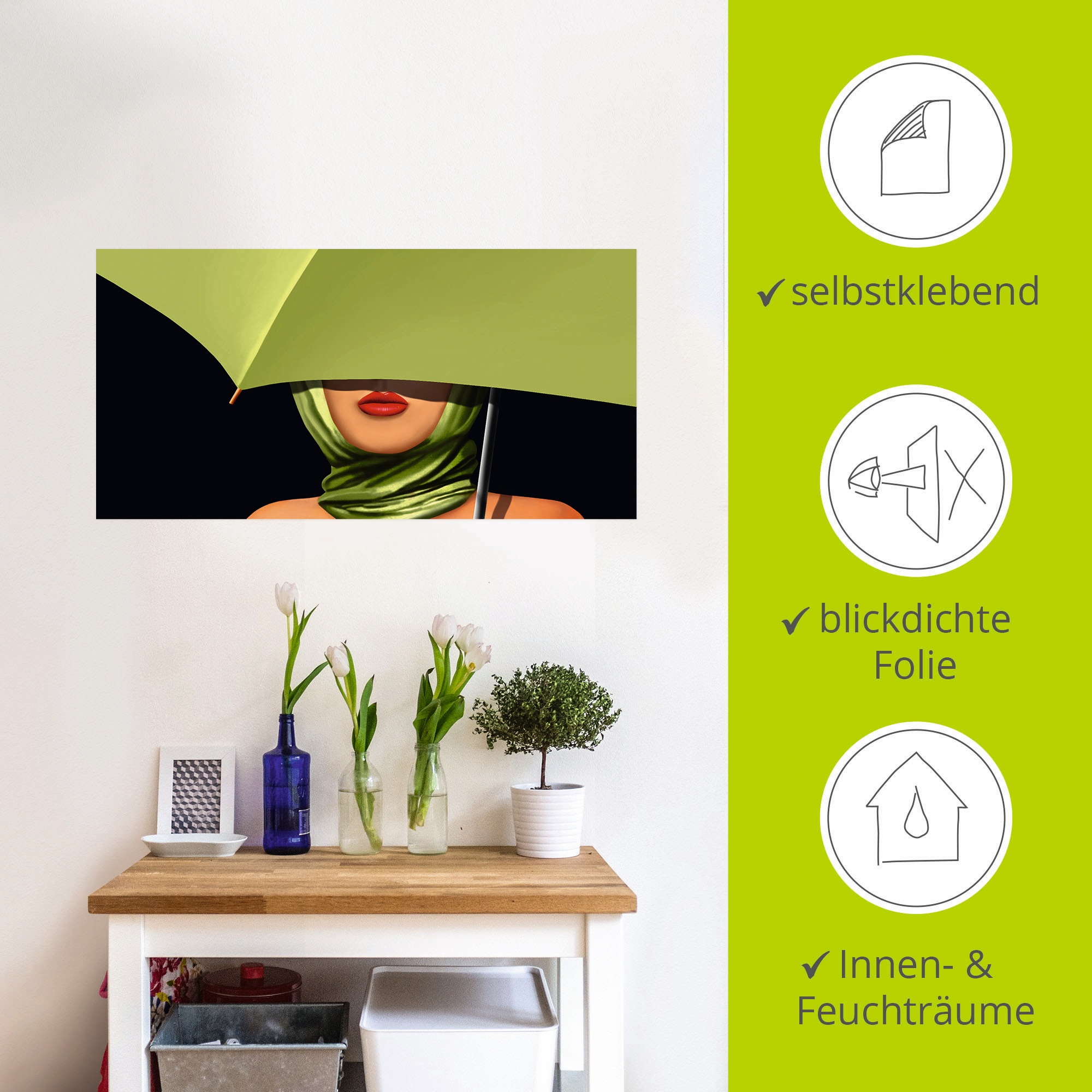 Artland Wandbild »Rote Lippen«, Mode, (1 St.), als Leinwandbild, Poster, Wandaufkleber in verschied. Größen