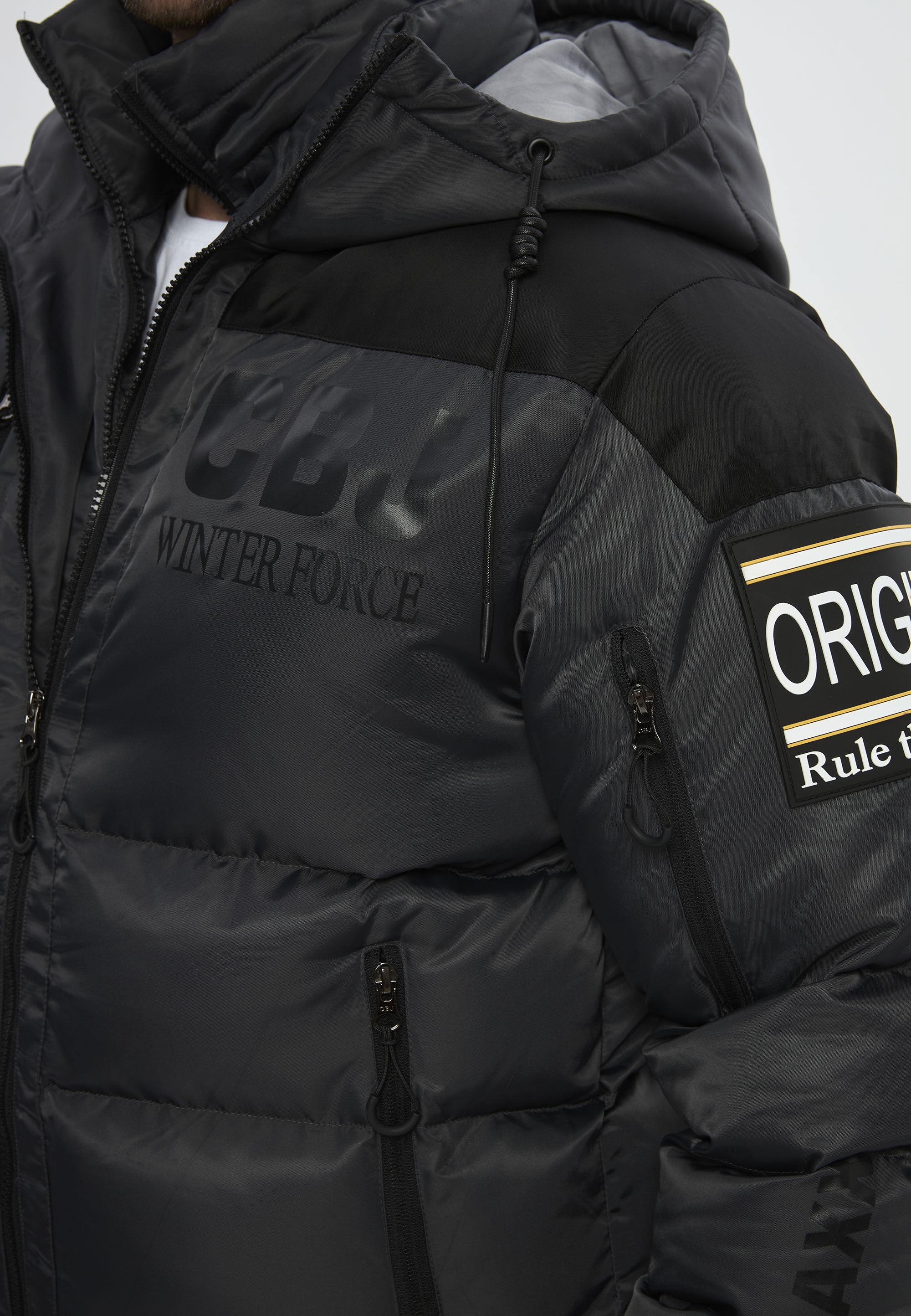 Cipo & Baxx Winterjacke »Winterjacke CM233« mit Kapuze