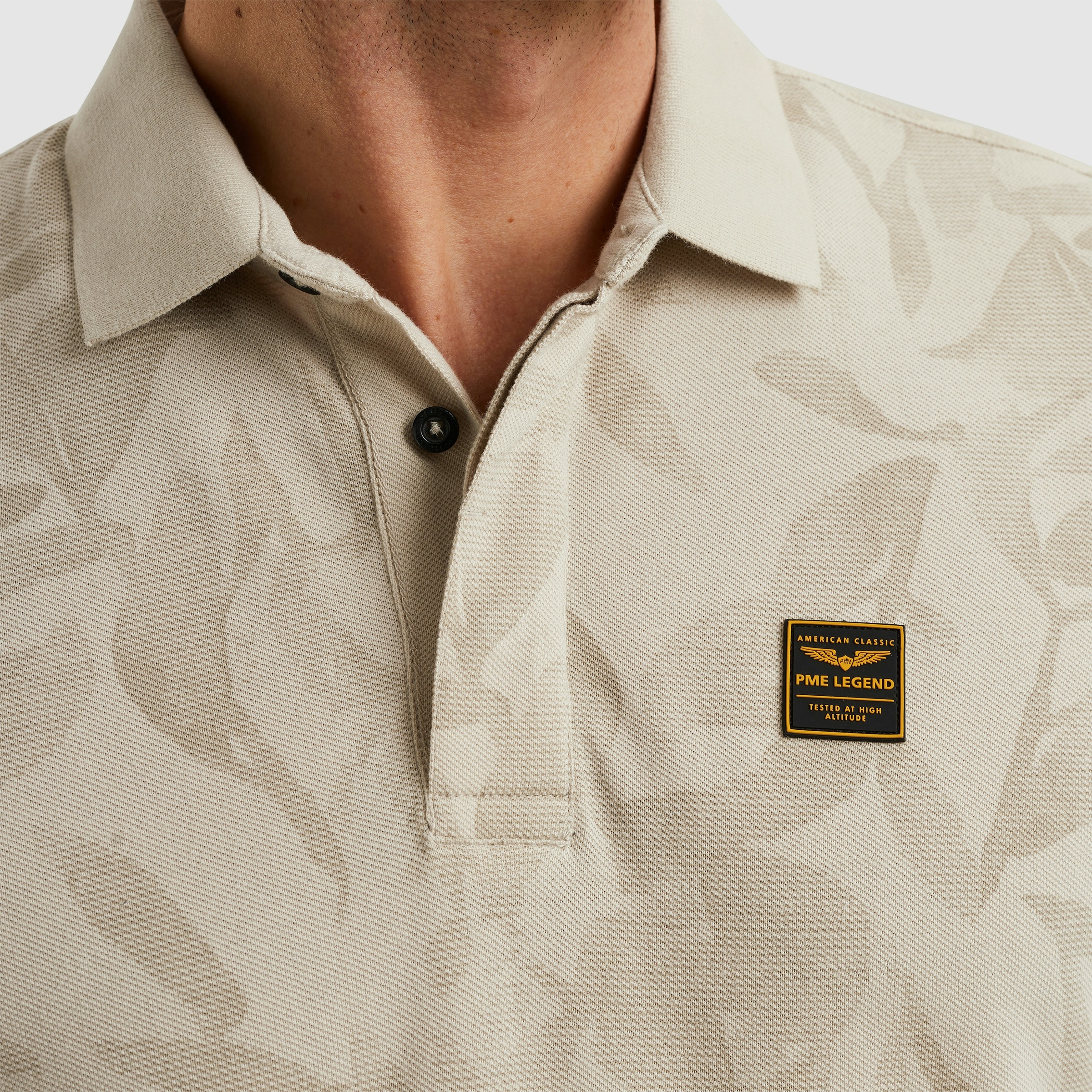 PME LEGEND Poloshirt »Short sleeve polo two tone pique printed«, mit All-Over Print