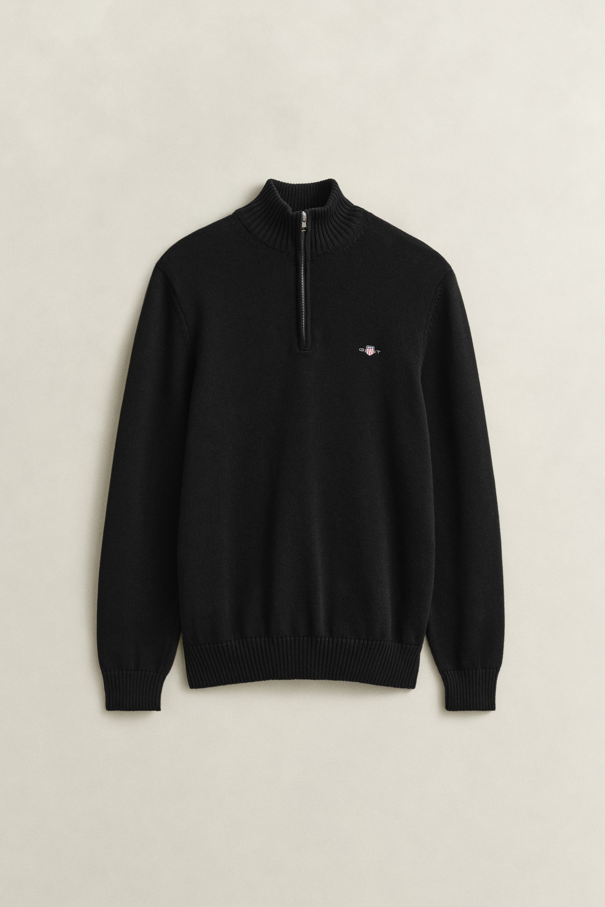 Gant Troyer »CASUAL COTTON HALF ZIP« mit grafischer Logostickerei auf der Brust