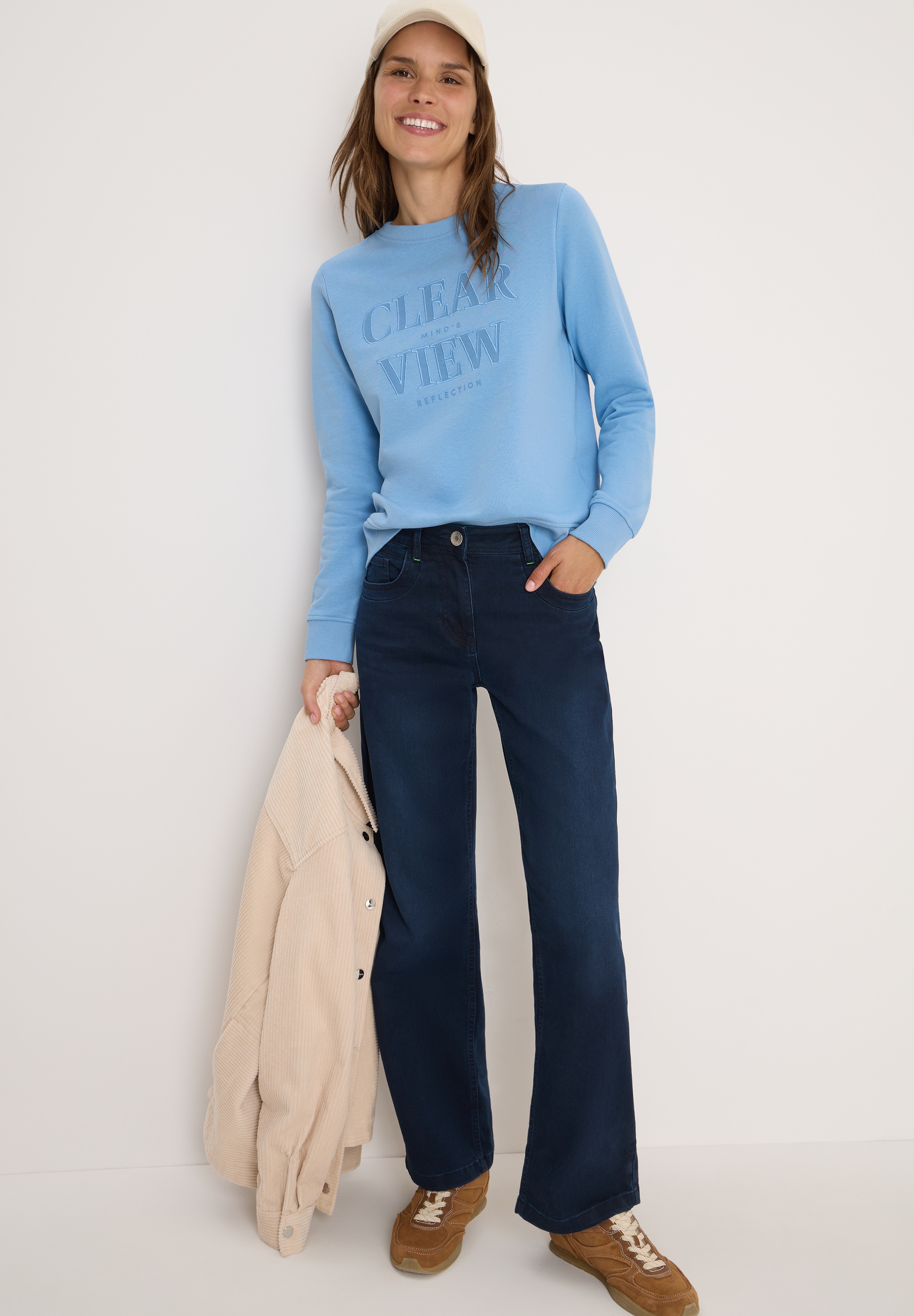 Cecil Sweatshirt, mit Wording Artwork