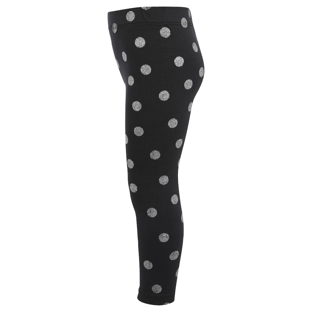 KIDSWORLD Leggings »für kleine Mädchen«, (Packung, 2 tlg.), mit Glitzerdruck