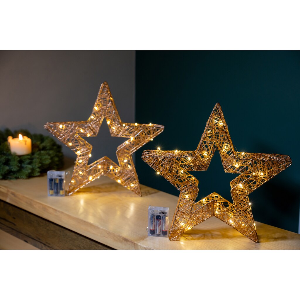 Star-Max LED Stern »Weihnachtsstern, Weihnachtsdeko«, 60 flammig-flammig