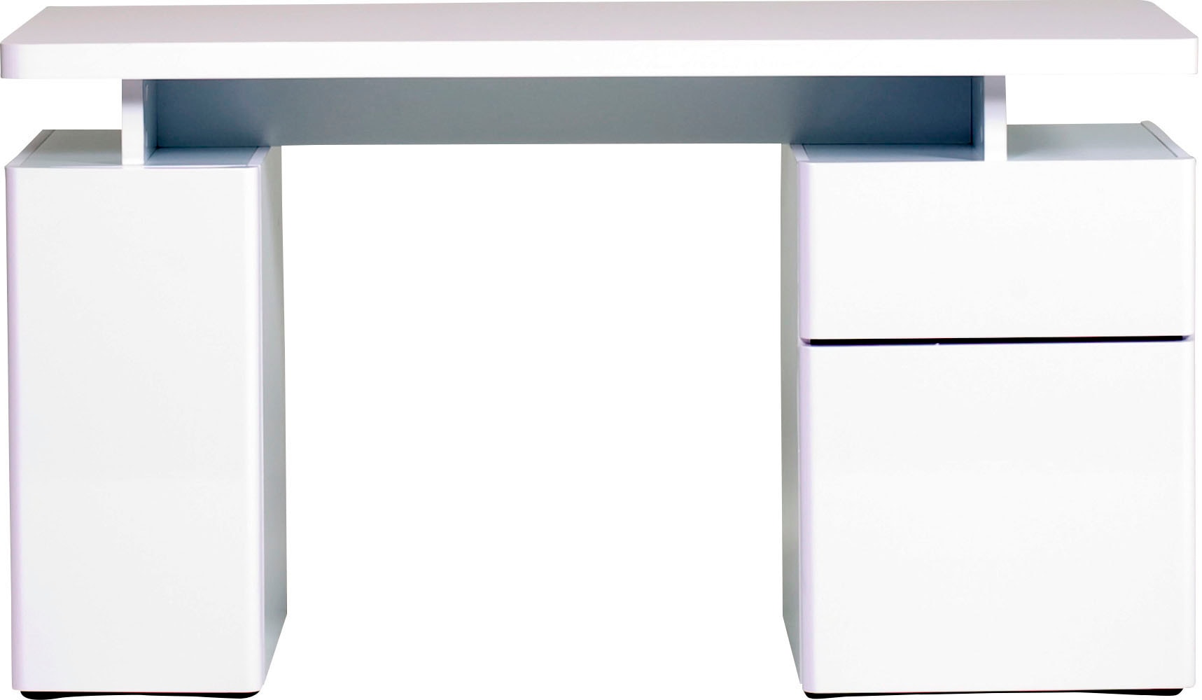Jahnke Schreibtisch »CU-LIBRE 140«, (1 St.), Platzsparender Arbeitsplatz, mit 1 Schublade und 2 Türen, 135 cm