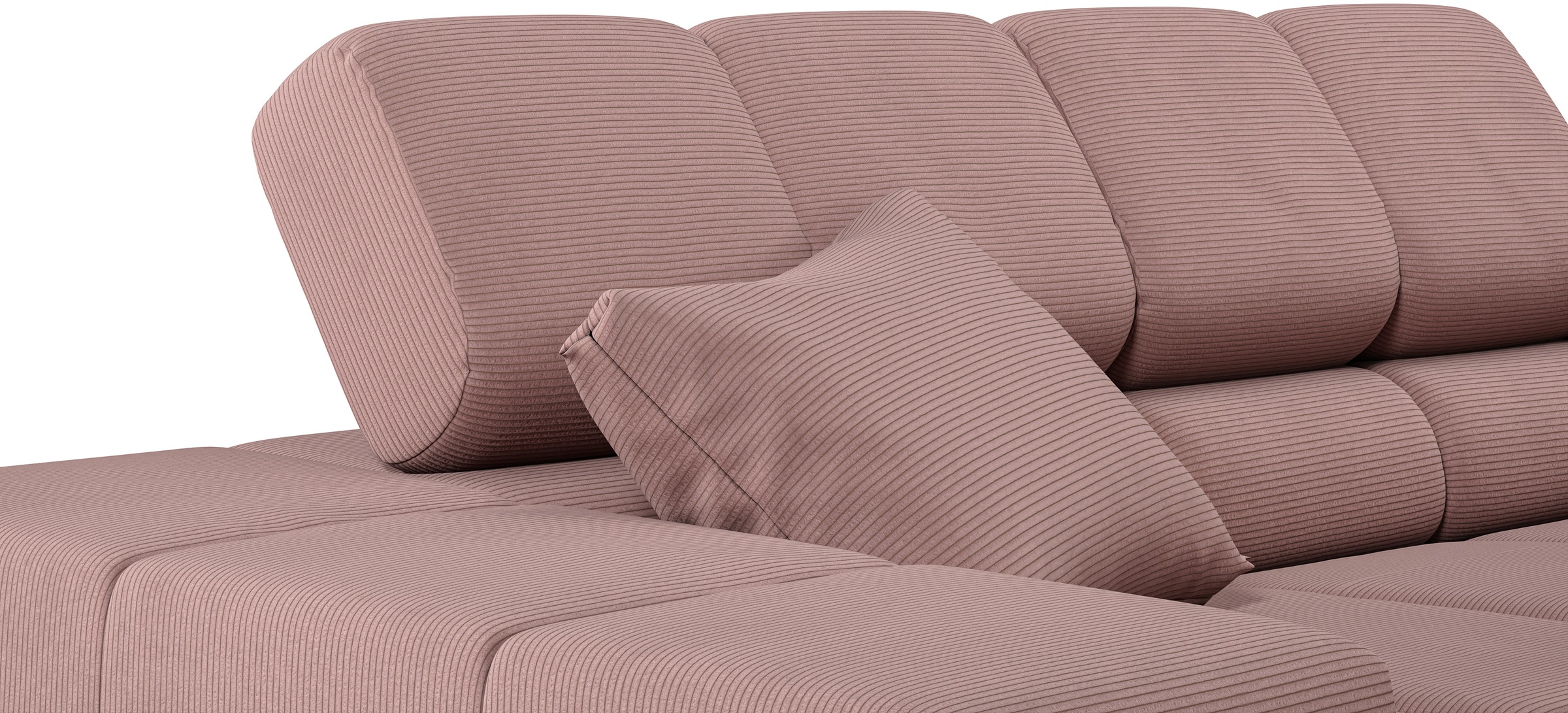 Home affaire Ecksofa »Ancona incl. Kopfteilverstellung, OTTOs Choice, Breite 319cm, L-Form« wahlweise motorische Sitztiefenverstellung, auch in Cord + Easy Care