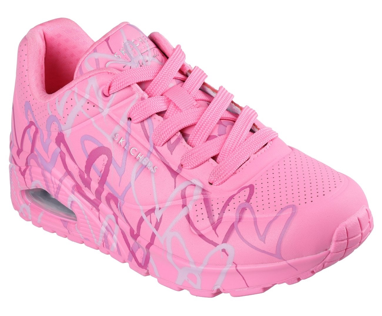 Skechers Wedgesneaker »UNO-SPREAD THE LOVE«, Freizeitschuh, Halbschuh, Schnürschuh mit...